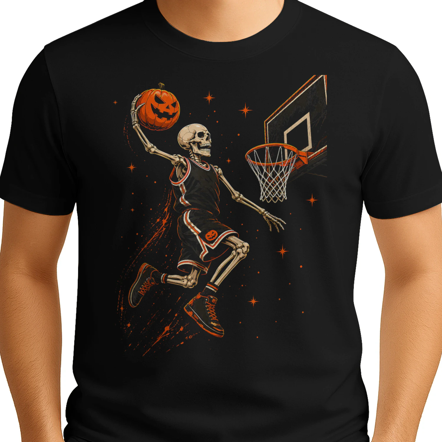 Skeleton Basketball Player Men Boys Scary for