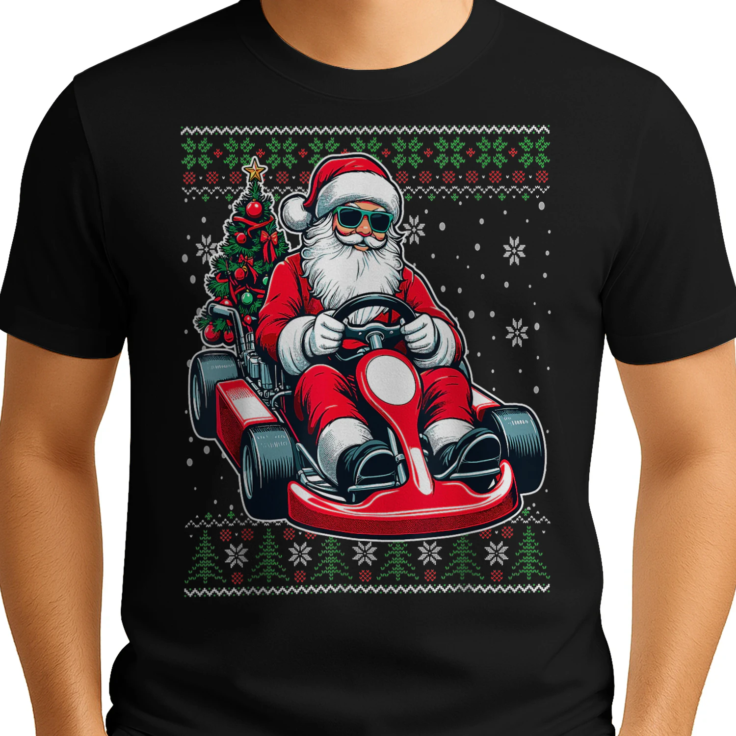 Christmas Santa Claus Kart Racing Ugly