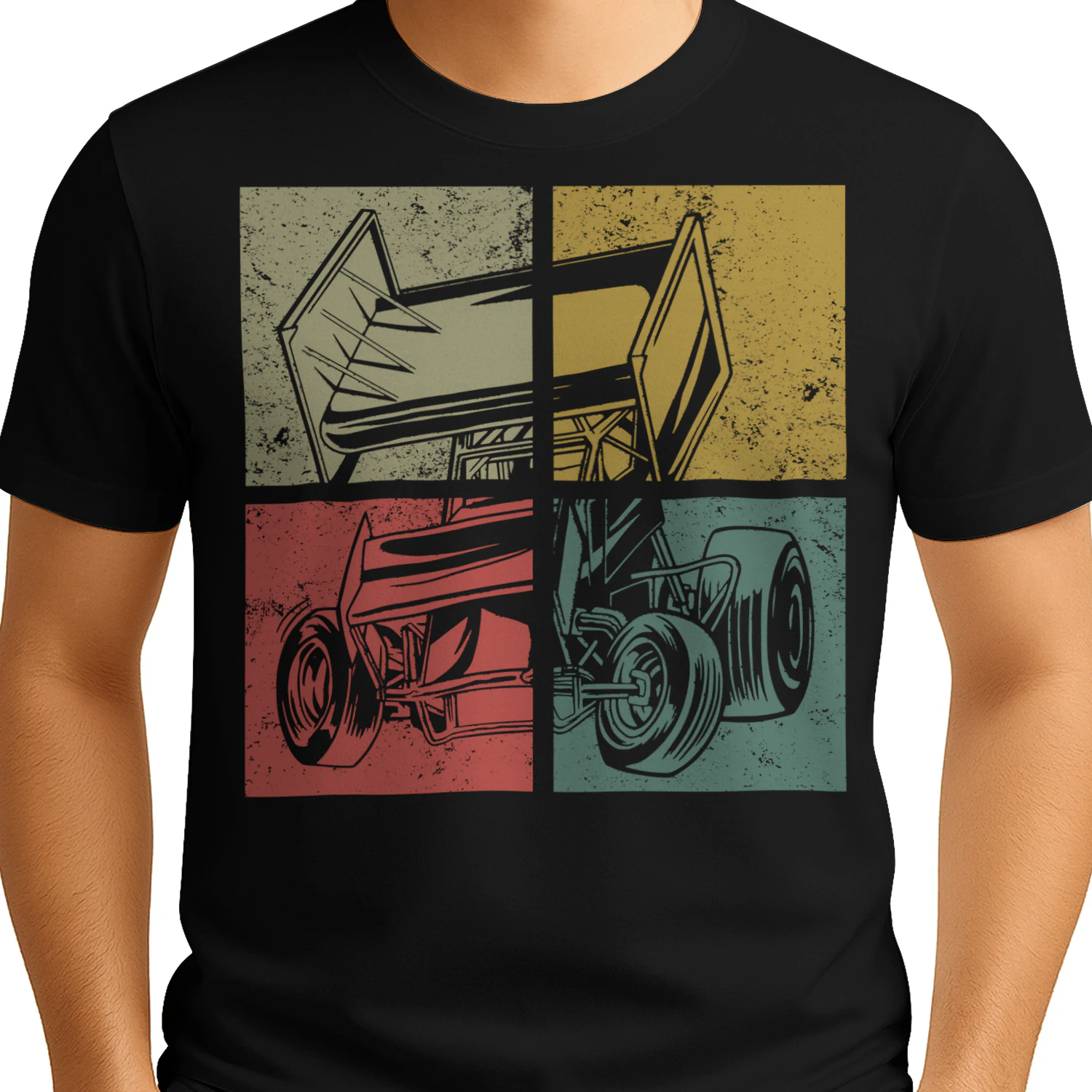 Dirt Track Racing Race Sprint Car Vintage Retro