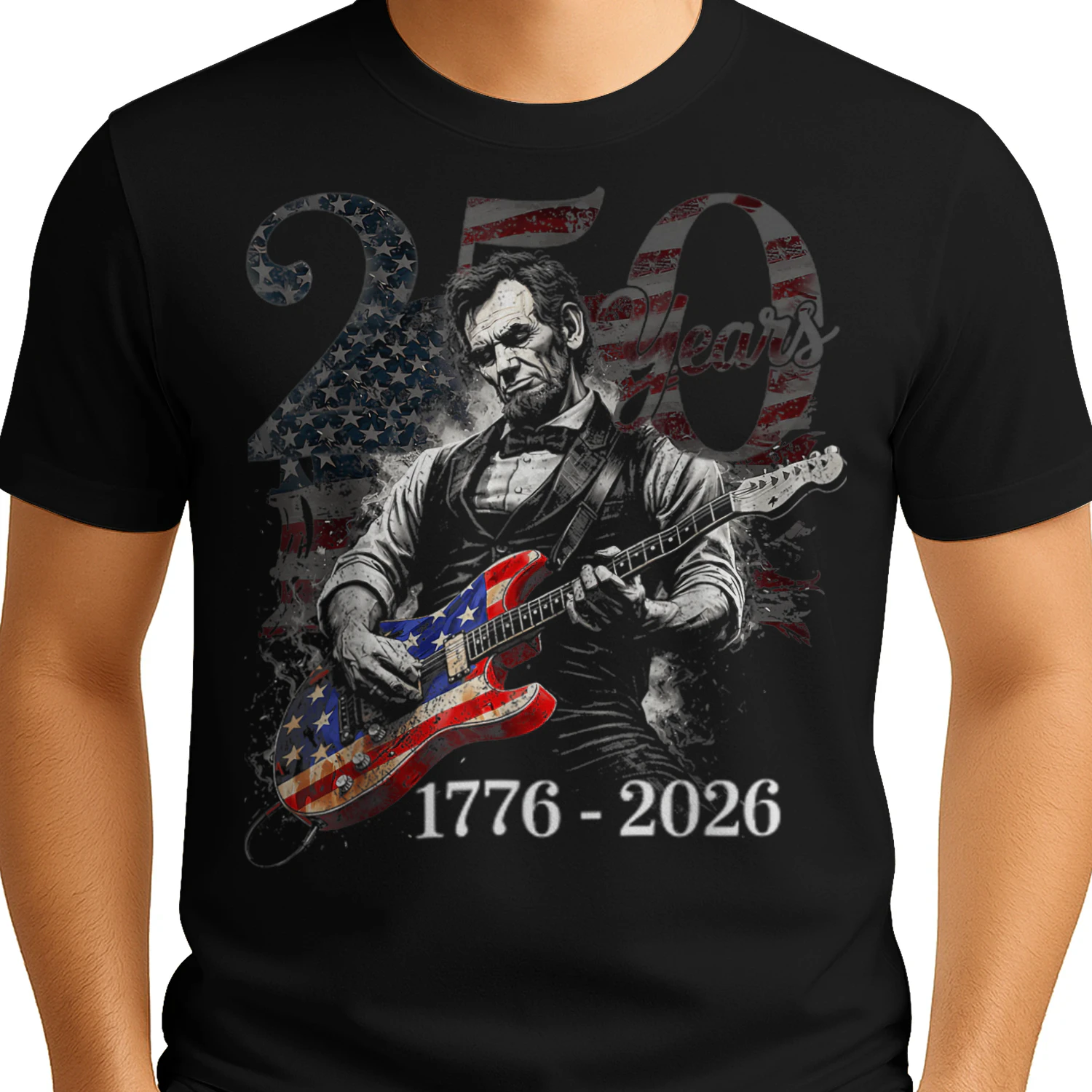 Abraham Lincoln Playing Guitar 4th July 250th Anniversary