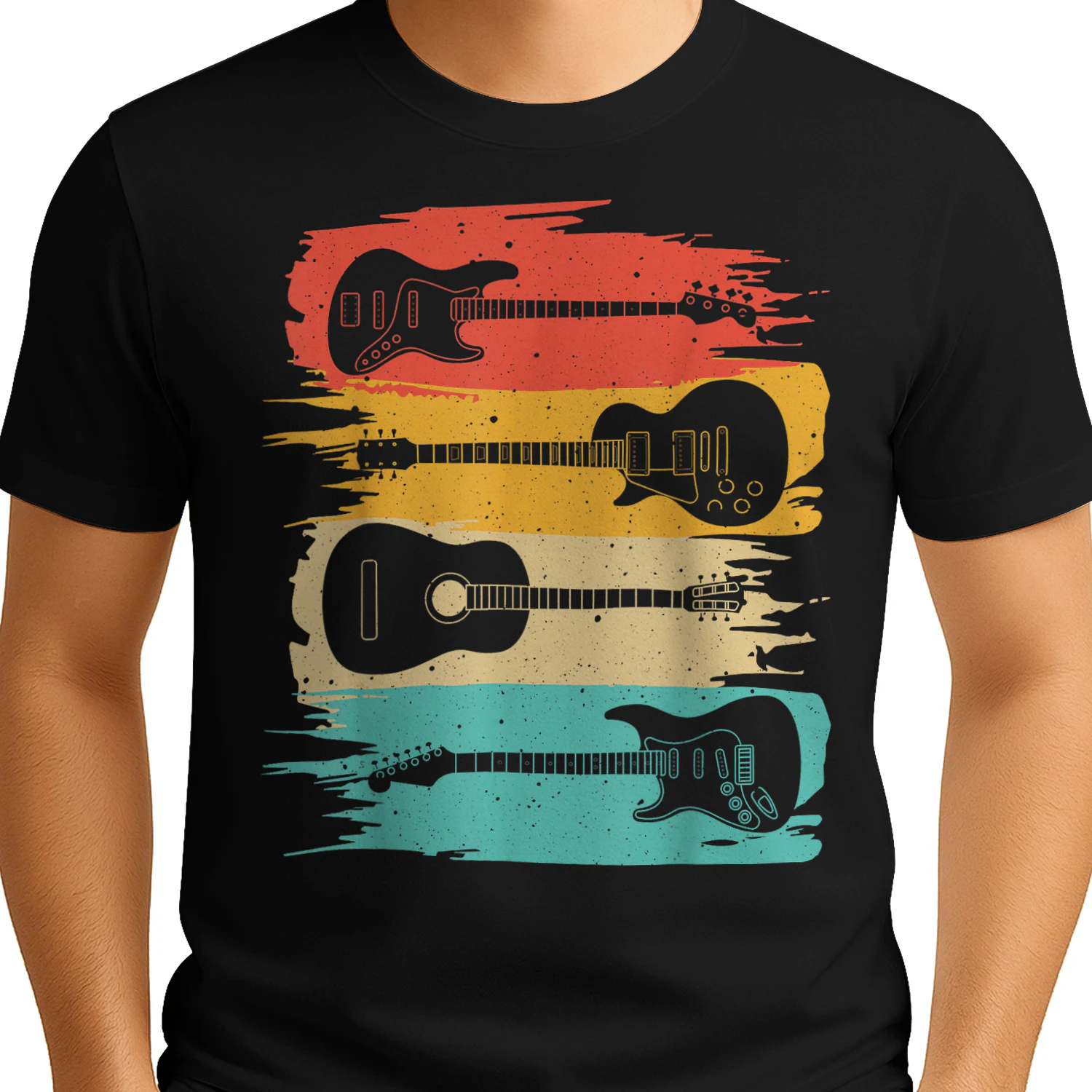 Vintage Guitar Gift for Men Women Music Band Guitarist Stuff