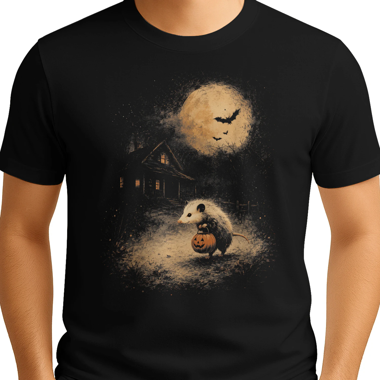Vintage Opossum Halloween Funny Possum Pumpkin