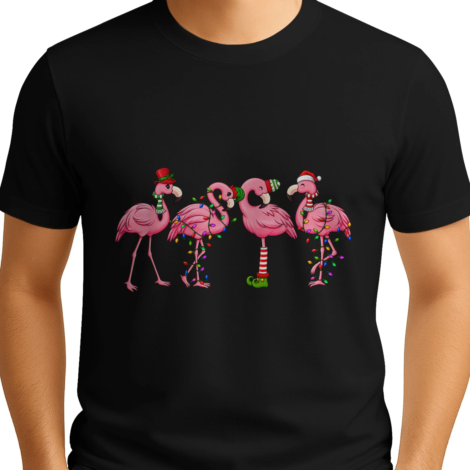 Festive Flamingo Christmas Quartet