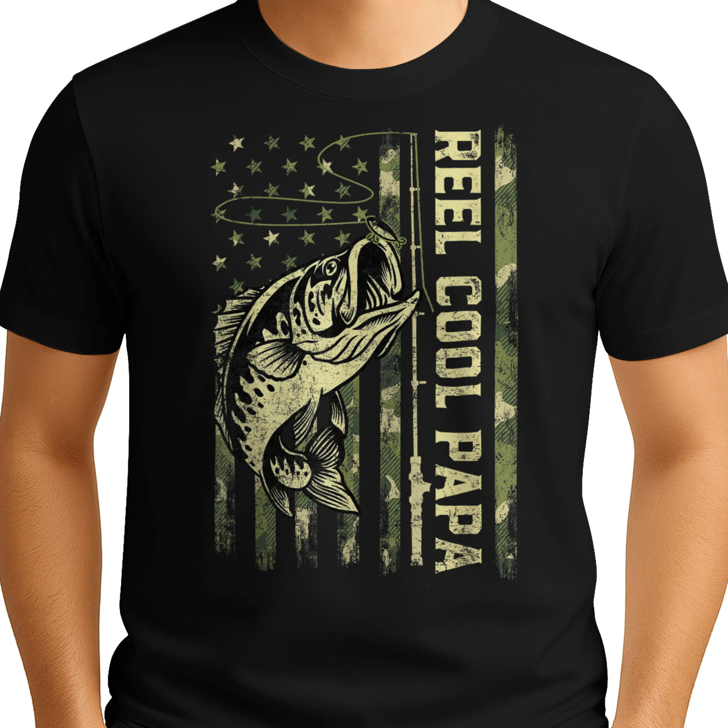Reel Cool Papa Fisherman Camouflage Father's Day