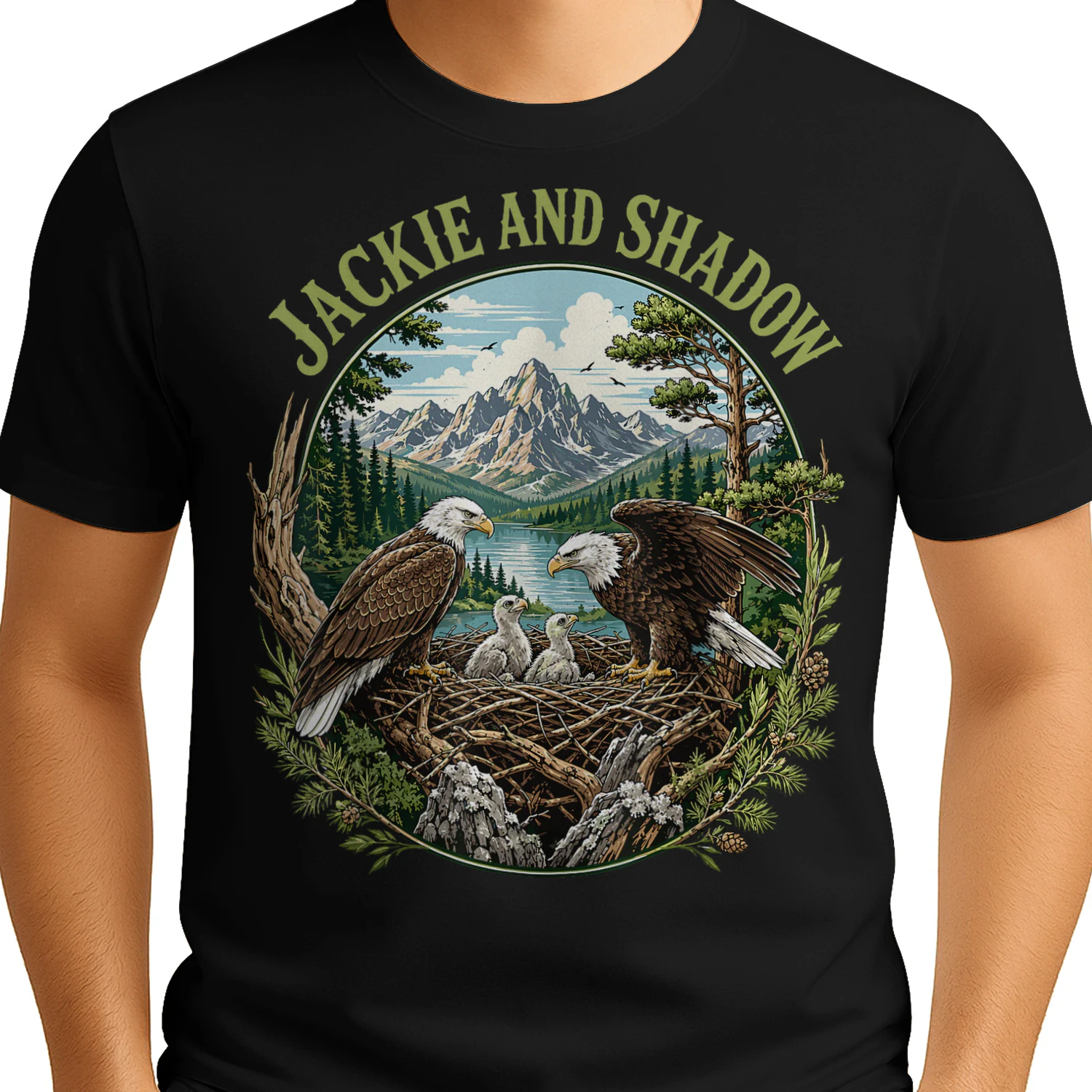 Vintage Jackie and Shadow Bald Eagle Family
