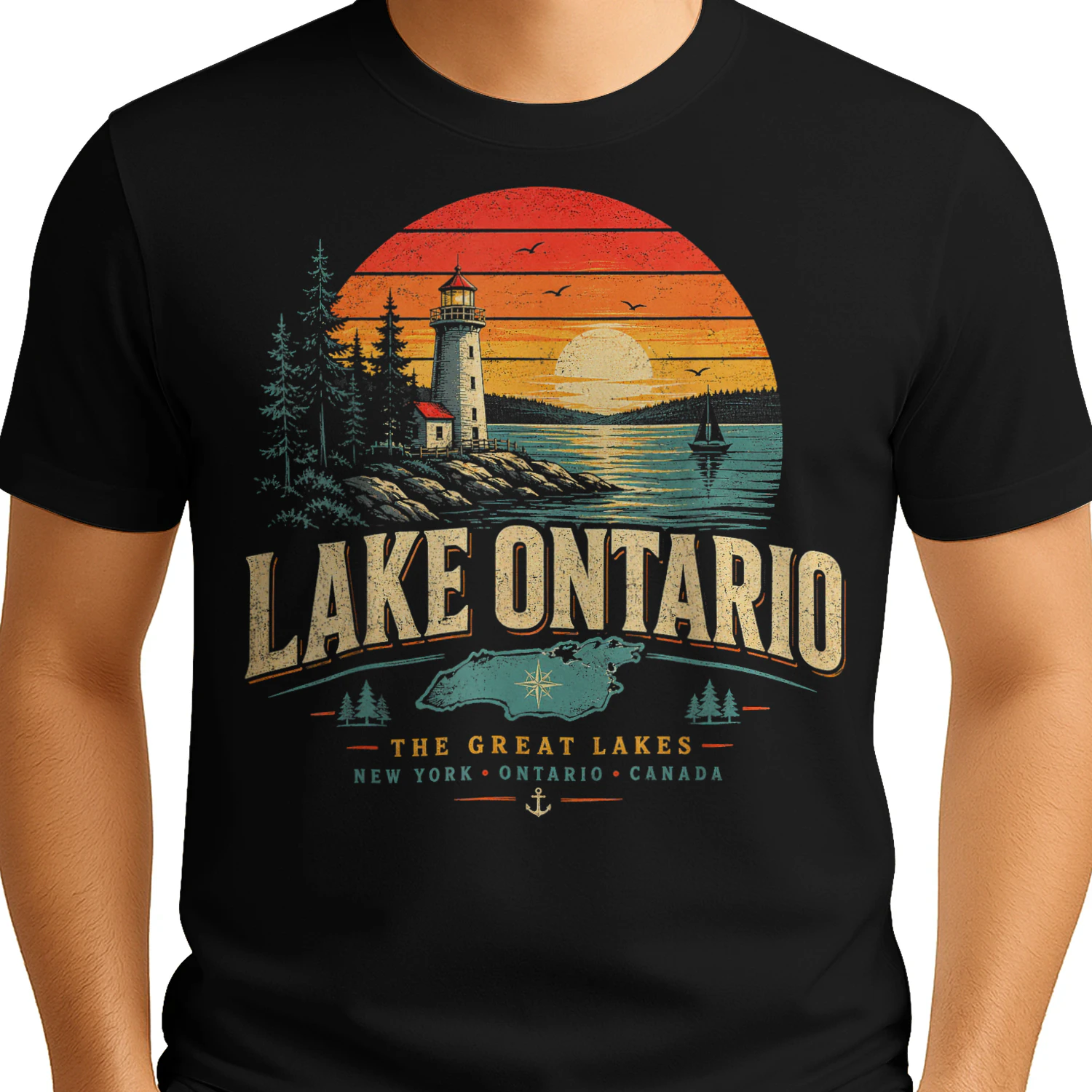 Lake Ontario Funny Vintage Lake Ontario Est 1615
