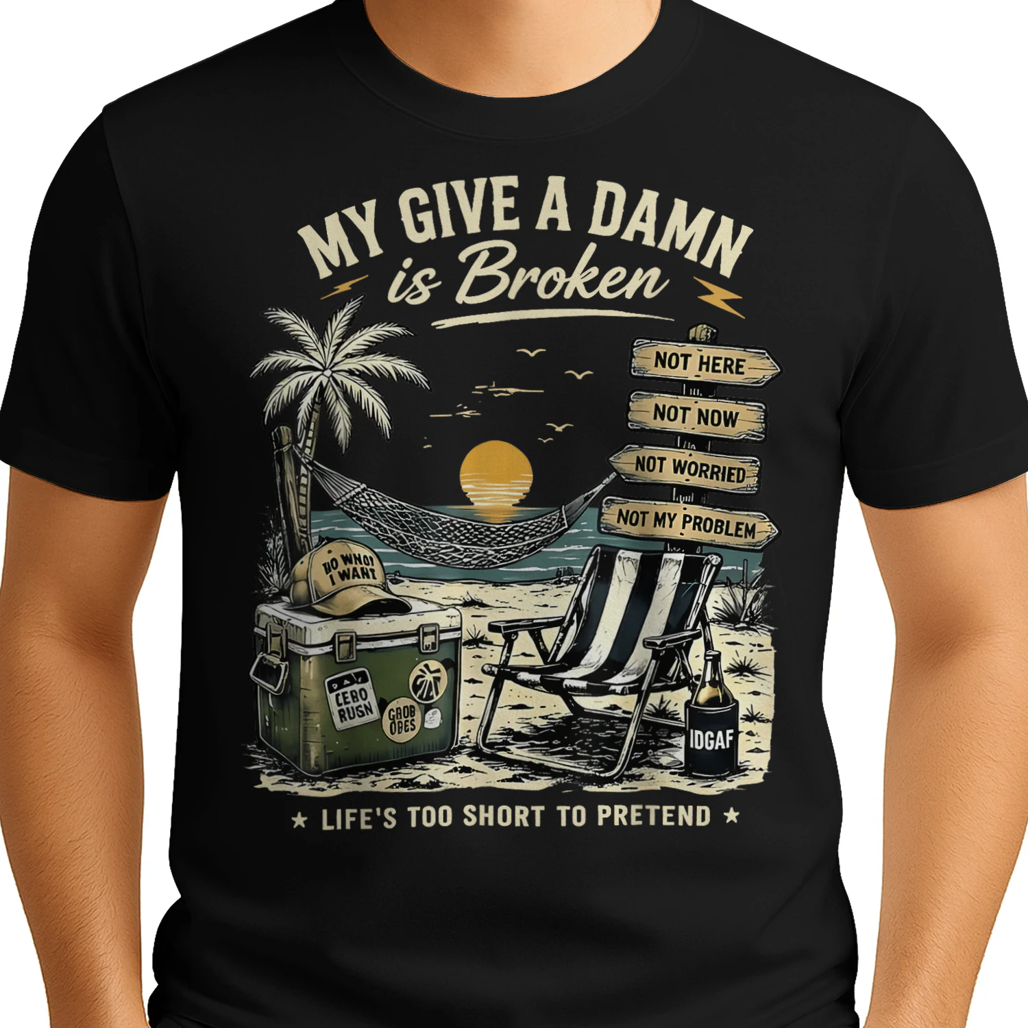 My Give A Damn is Broken Life Too Short to Pretend Vintage