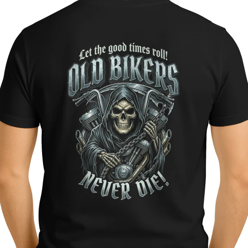 Old Bikers Never Die Skeleton Helmet Motorcycle