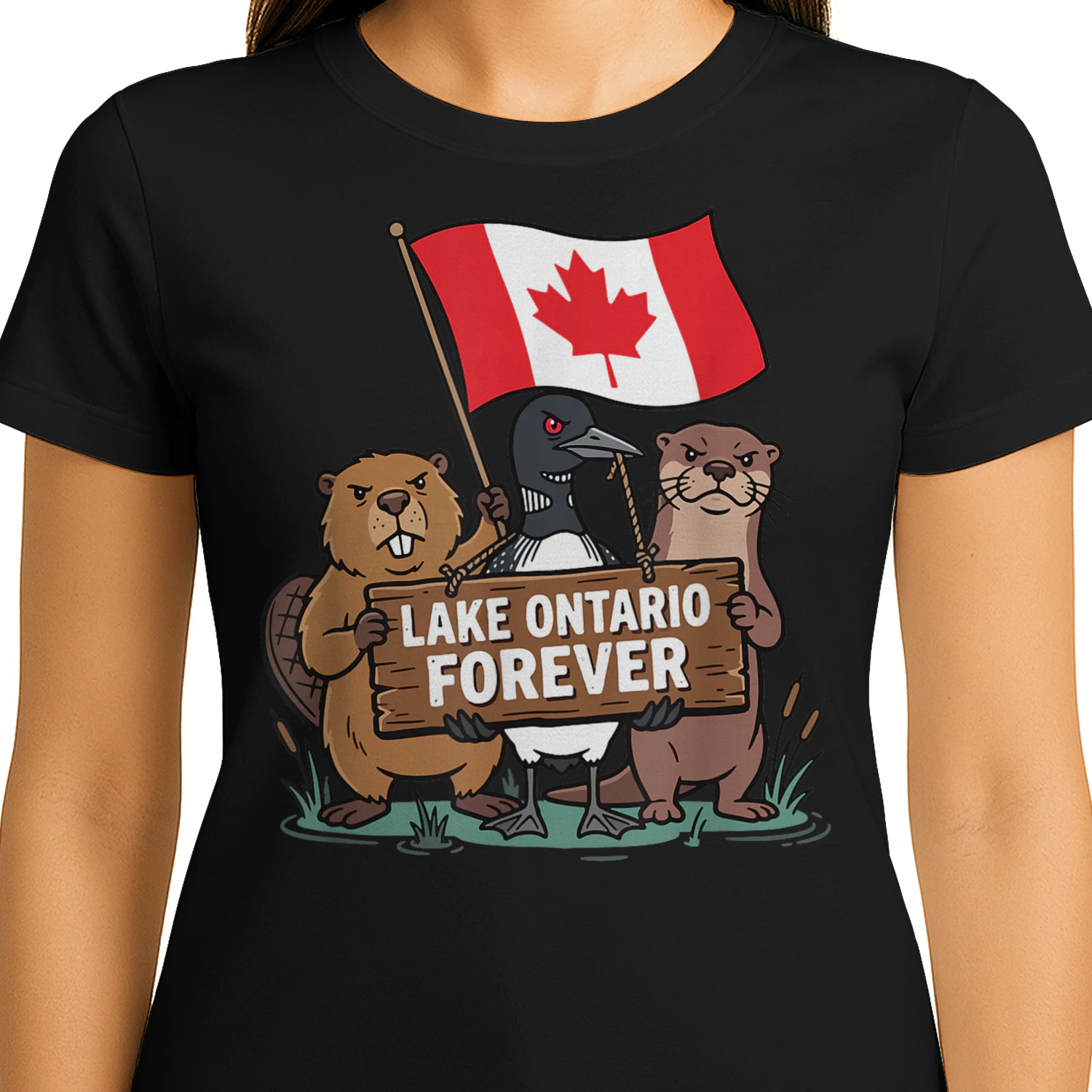 Lake Ontario Forever Animals Flag Funny Anti Lake