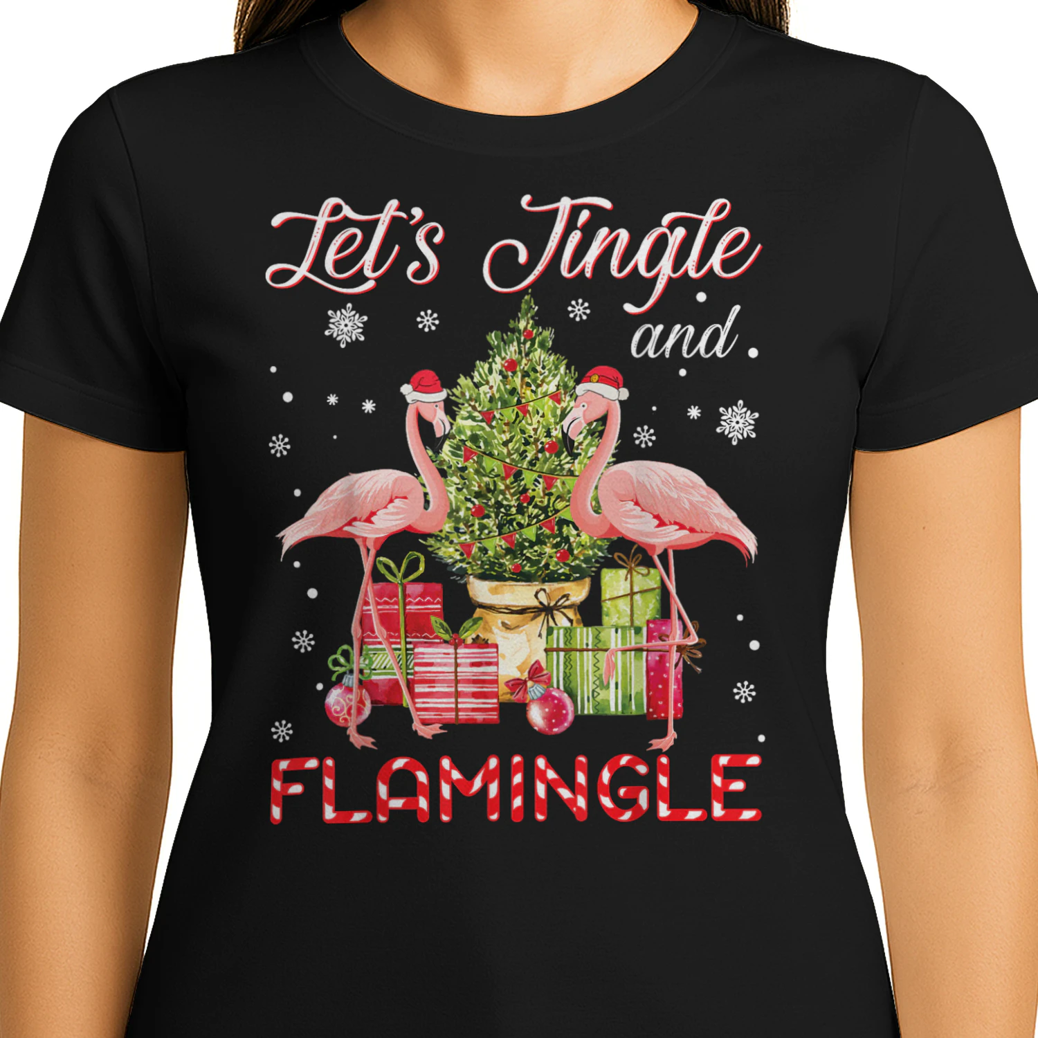 Let's Jingle And Flamingle Funny Flamingo