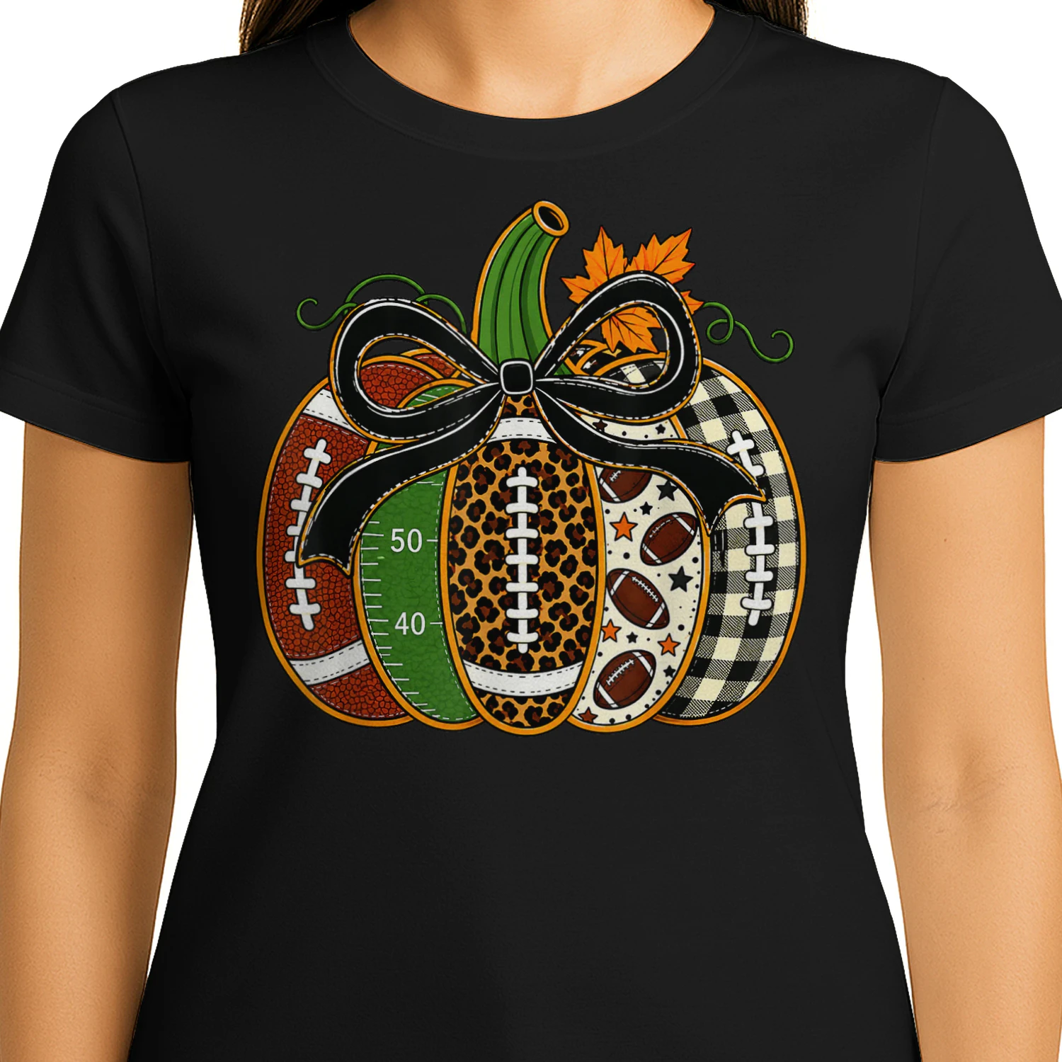 Football Inspired Fall Pumpkin Leopard Autumn