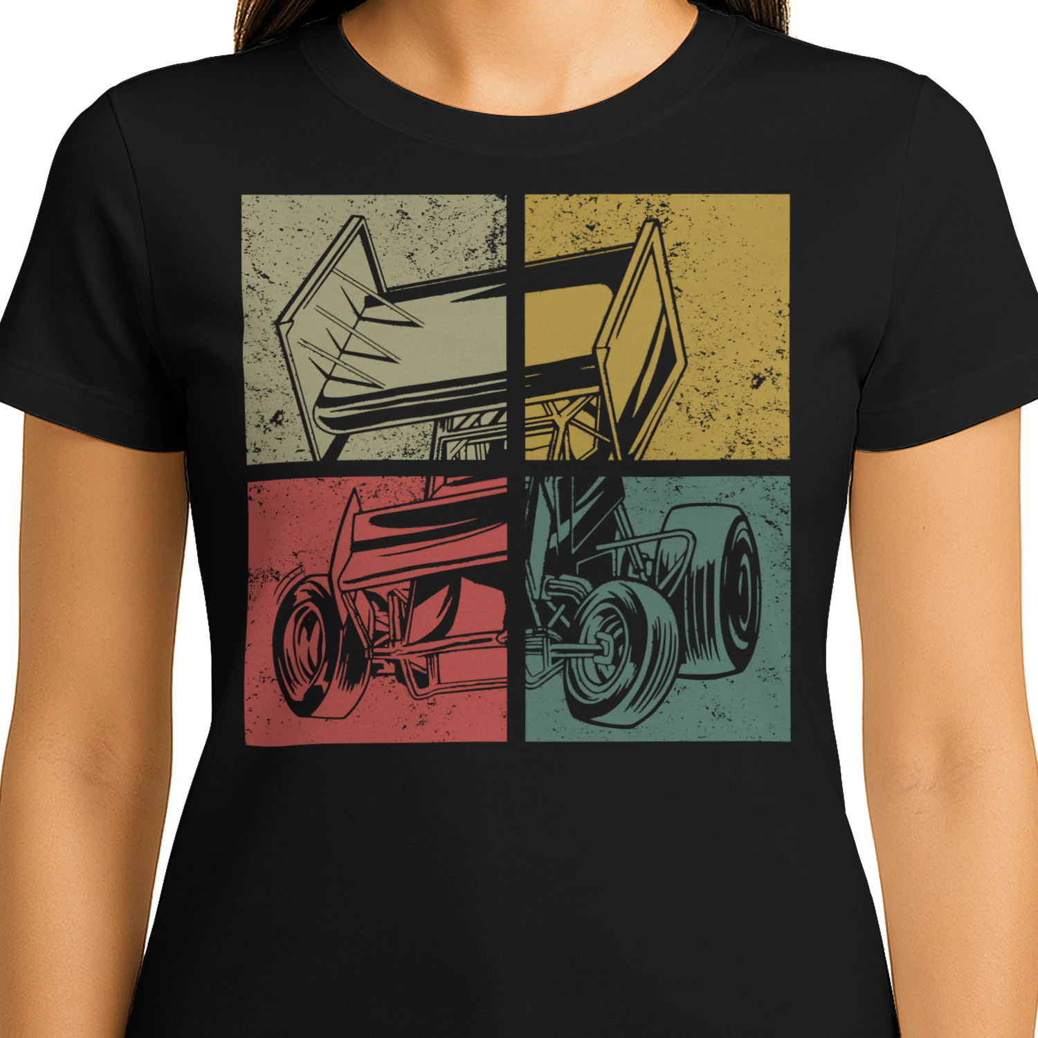 Dirt Track Racing Race Sprint Car Vintage Retro