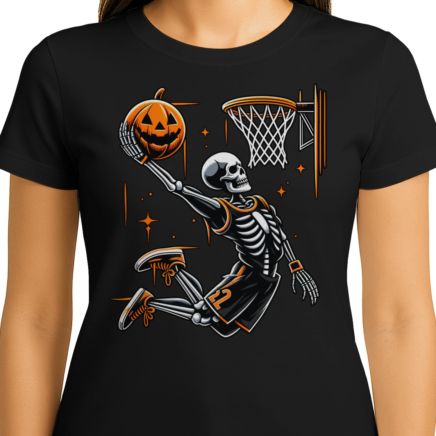 Halloween Skeleton Pumpkin Dunk