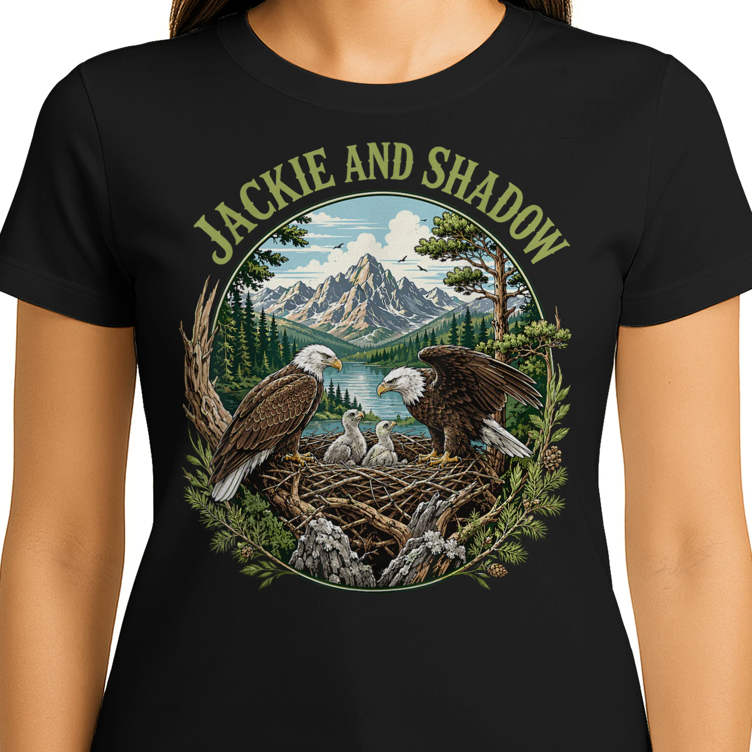 Vintage Jackie and Shadow Bald Eagle Family