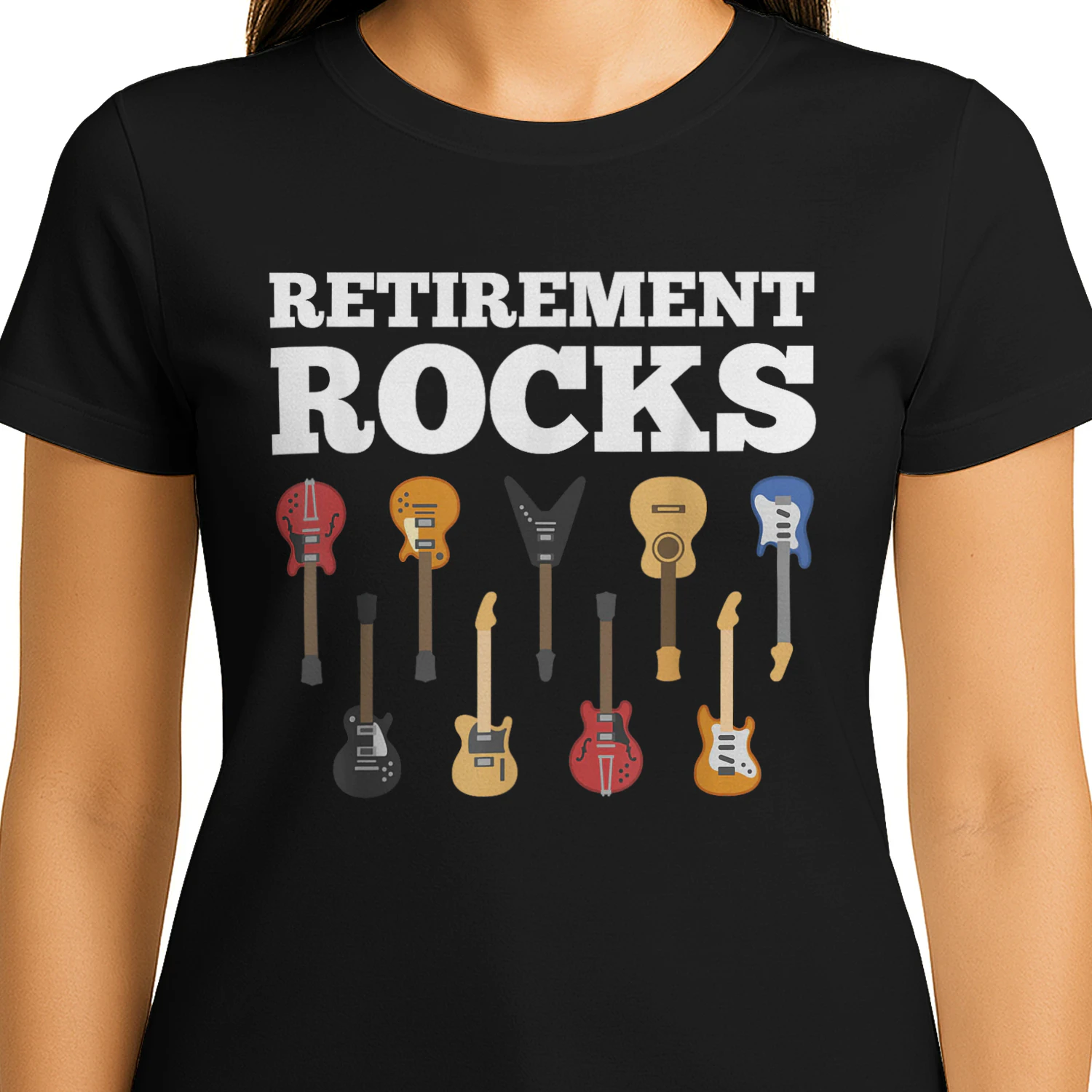 Retirement Rocks Guitar Player Funny Guitarist Humor Outfit