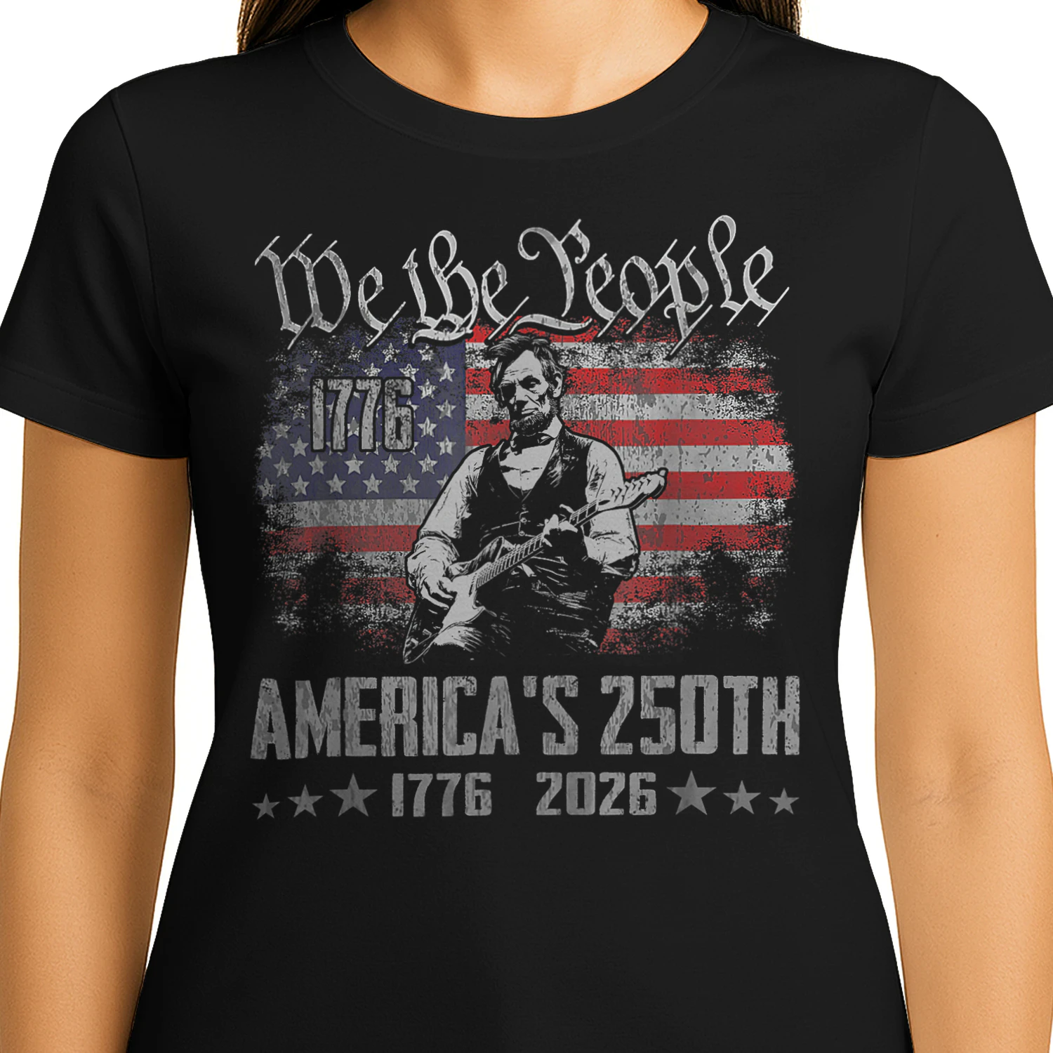 Abraham Lincoln Playing Guitar 4th July 250th Anniversary