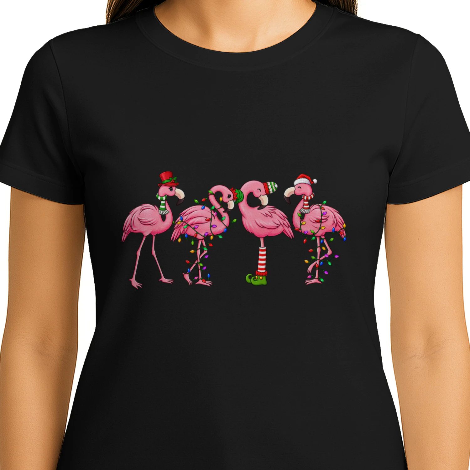 Festive Flamingo Christmas Quartet