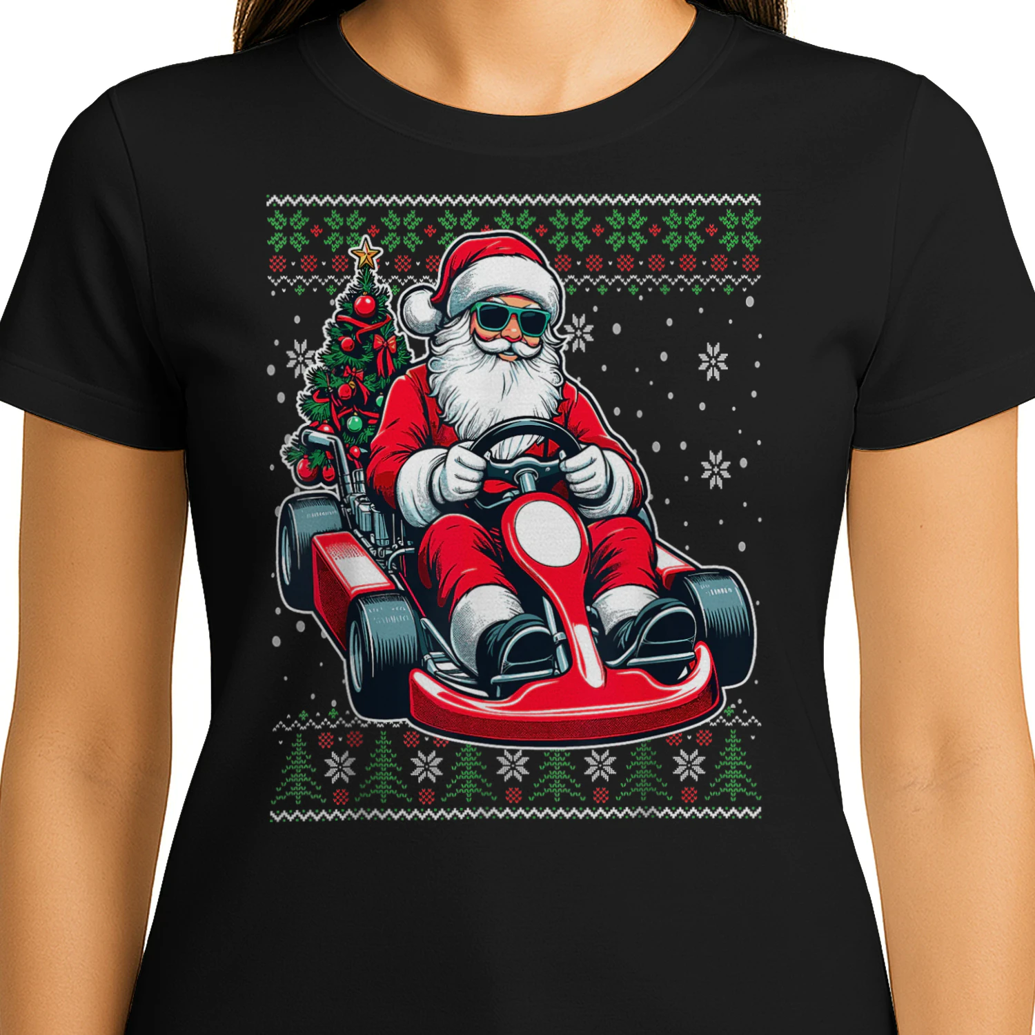 Christmas Santa Claus Kart Racing Ugly