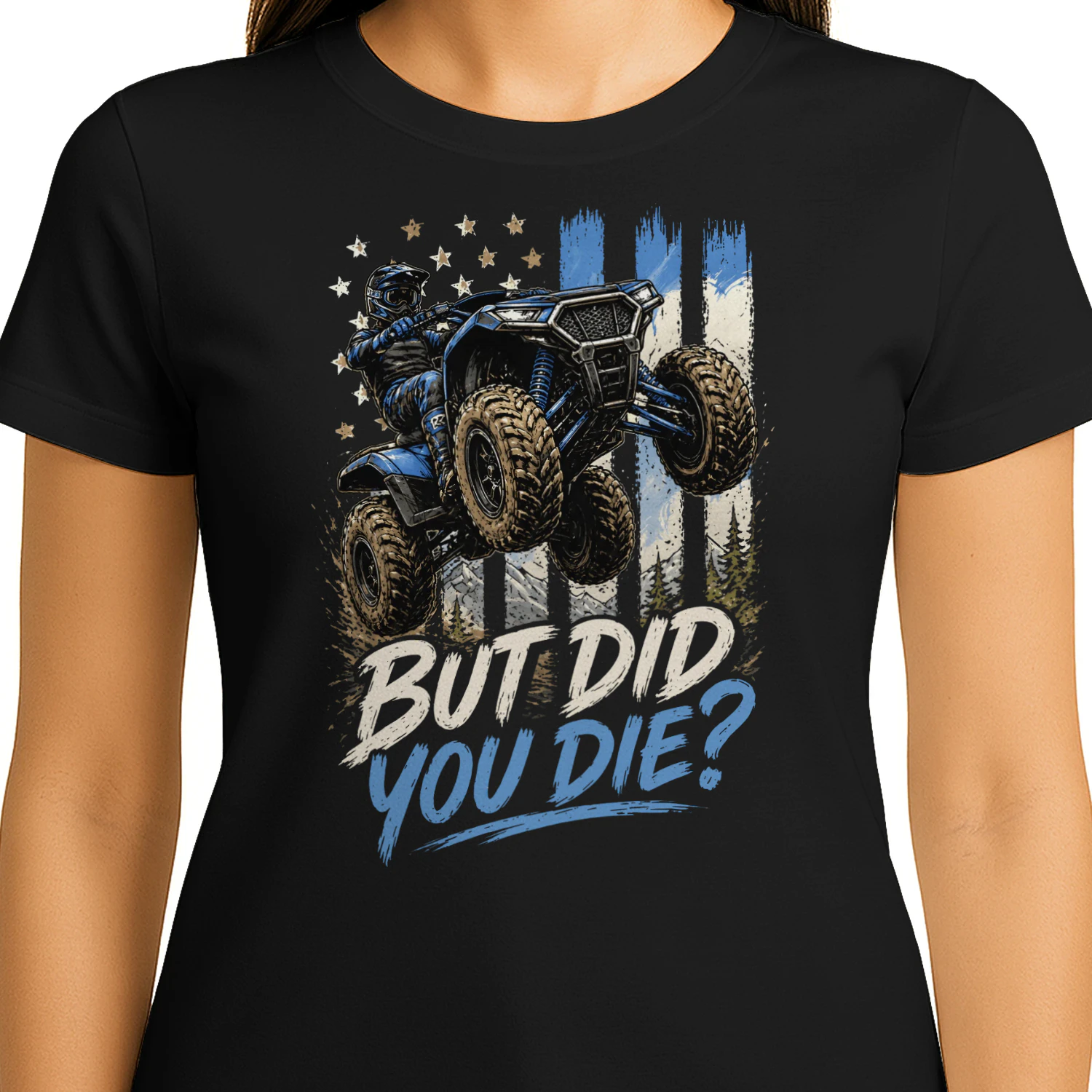 ATV Four Wheeler But Did You Die US Flag