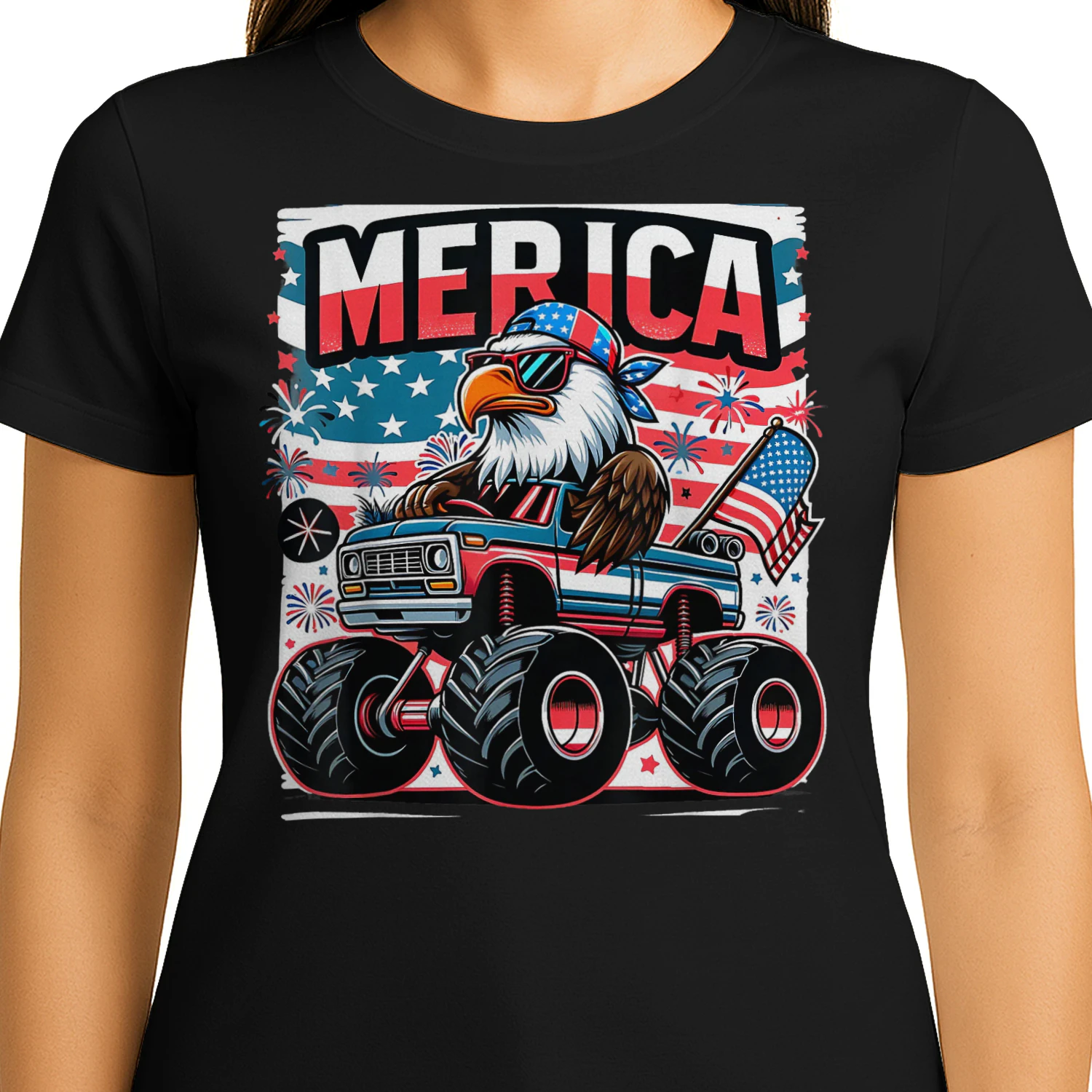 Merica 4th of July Shirts Boys Kids American Flag Eagle USA