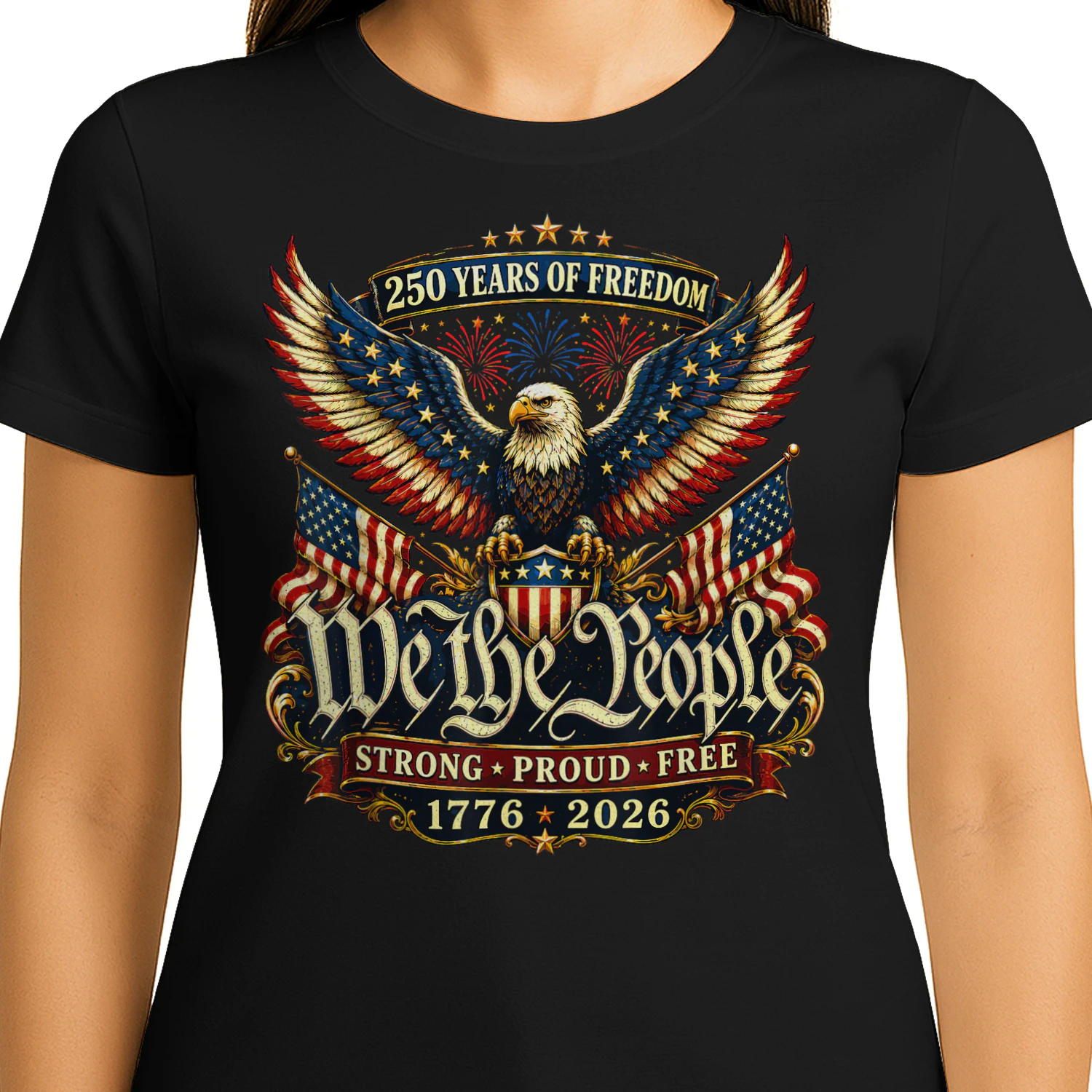 Patriotic Eagle 250 Years Freedom 1776 2026