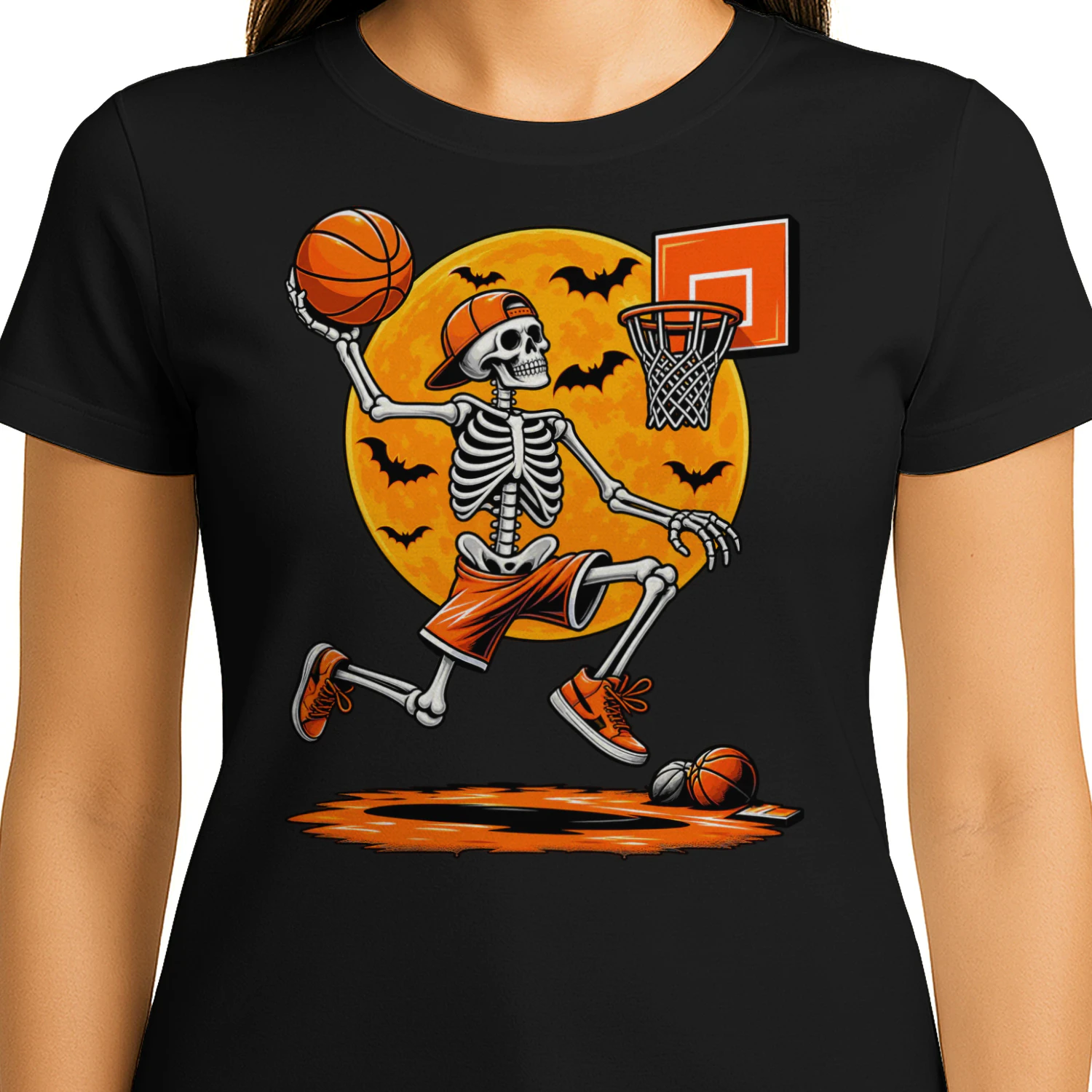 Halloween Skeleton Basketball Dunk