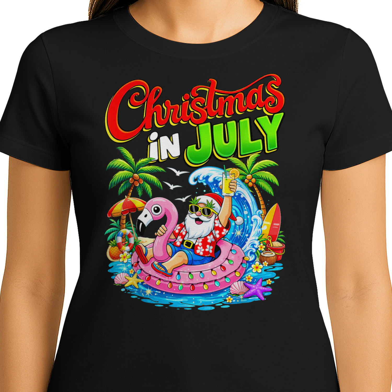 Christmas in July Palm Tree Beach Summer Hawaii