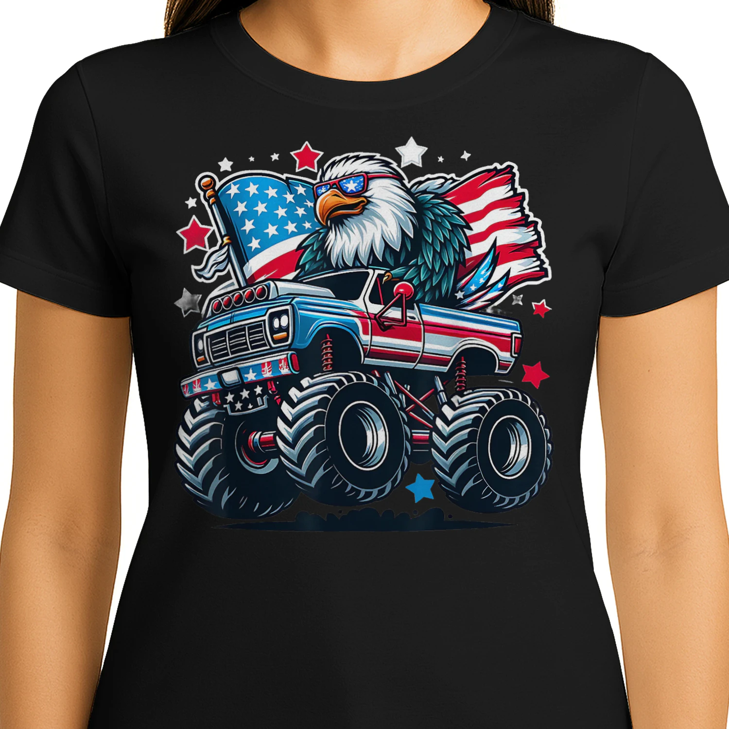 4th of July Patriotic American Flag Eagle USA Red White Blue