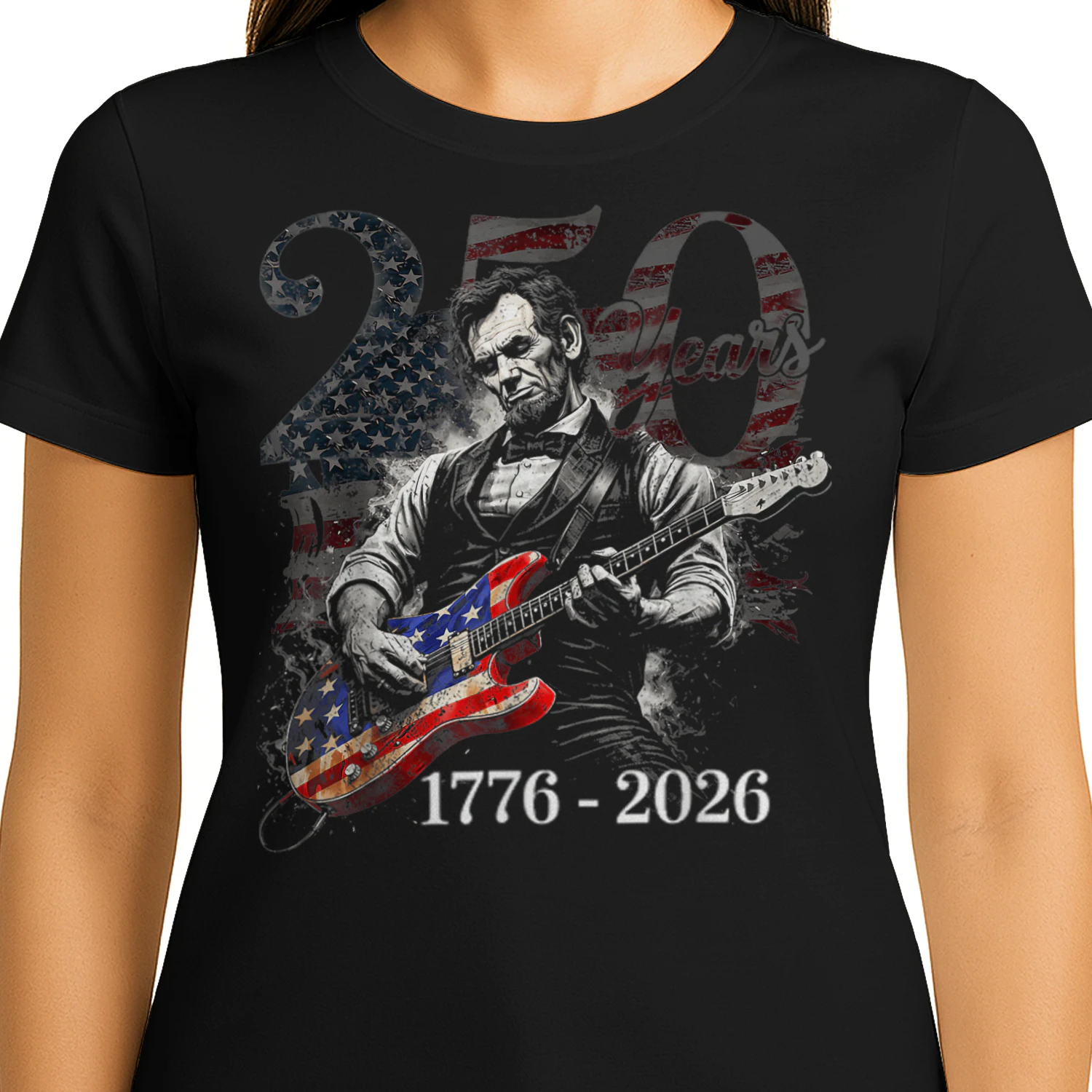 Abraham Lincoln Playing Guitar 4th July 250th Anniversary