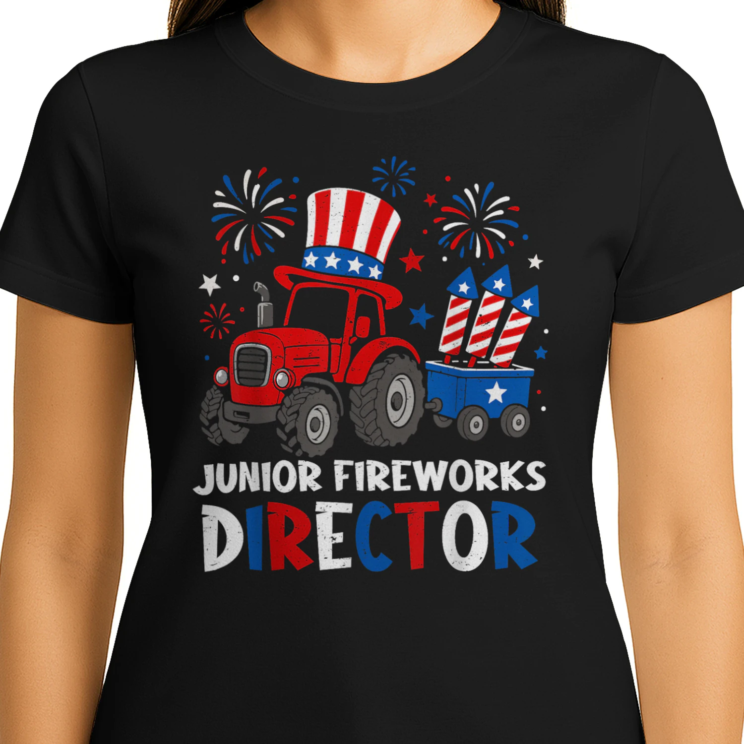 Junior Fireworks Director Tractor Fourth of July Boys Kids