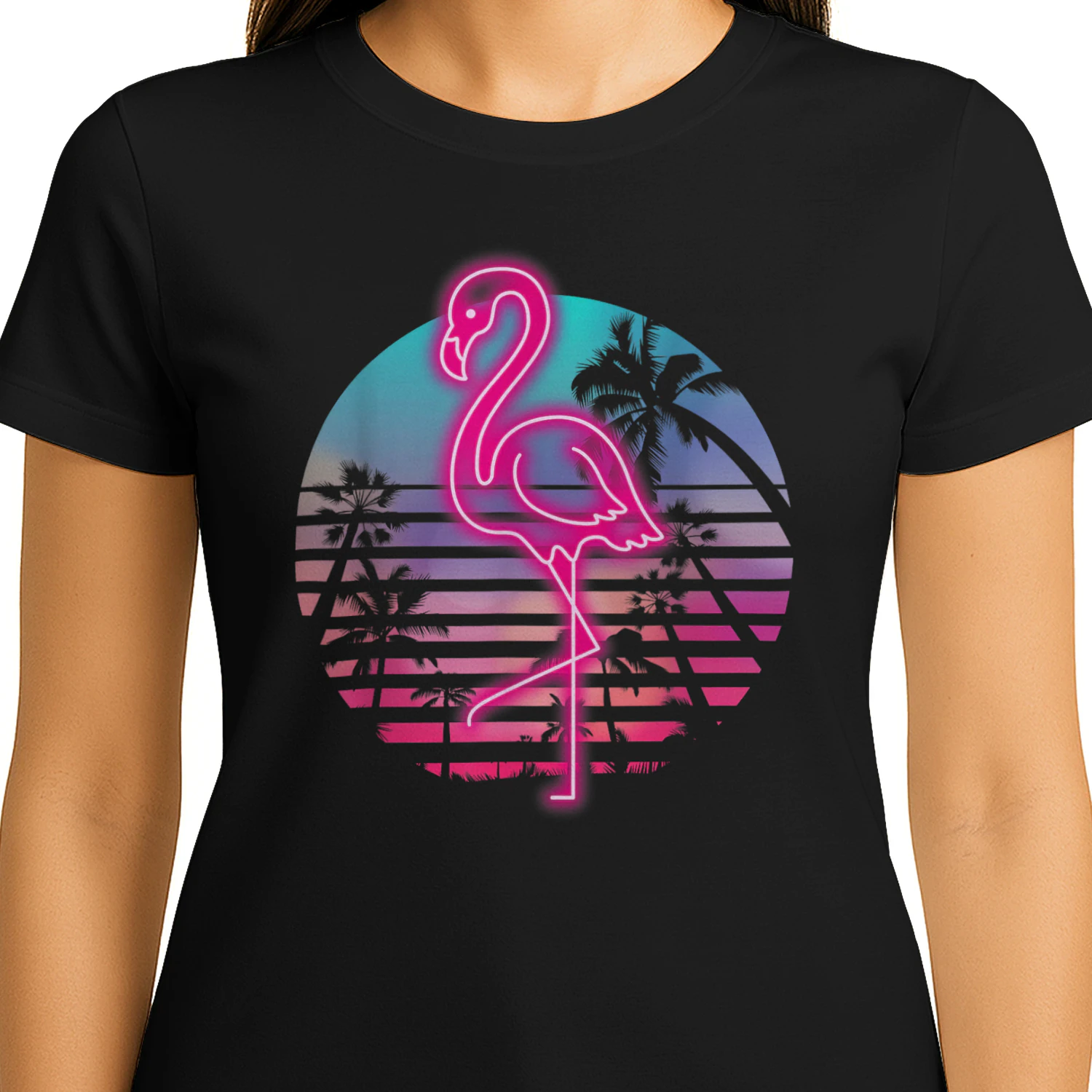 Zoo Animal Tropic Summer Sunrise Gift Flamingo