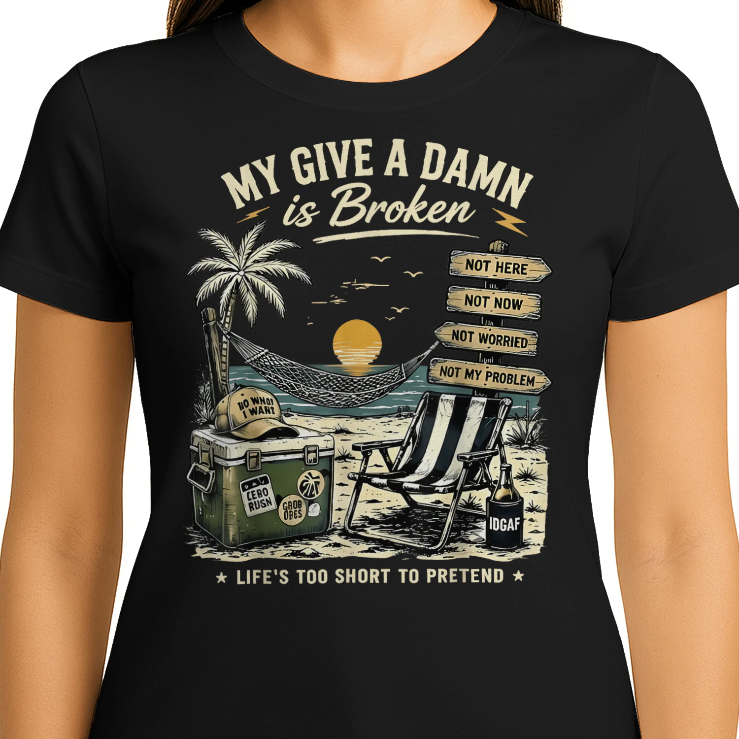 My Give A Damn is Broken Life Too Short to Pretend Vintage