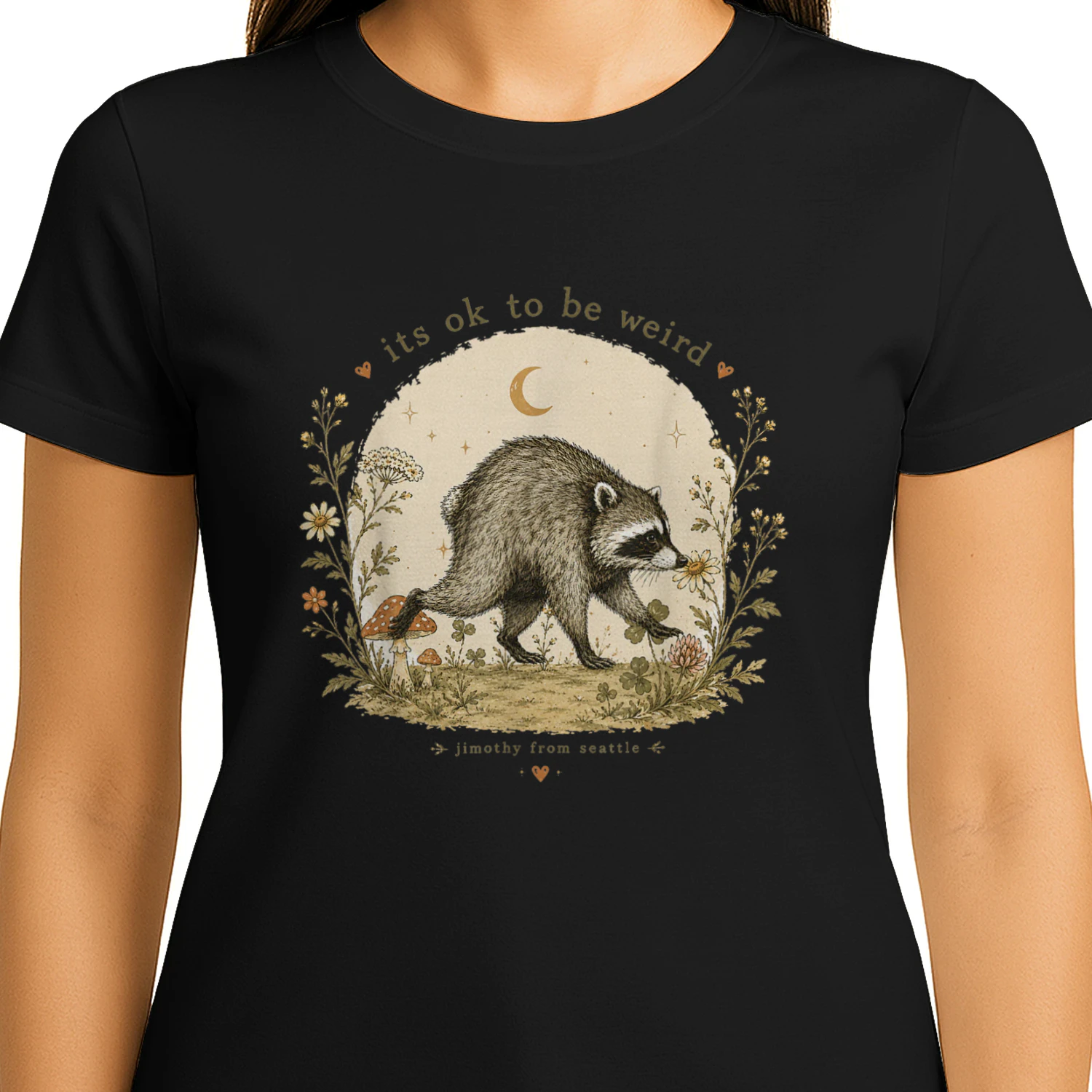 Funny Jimothy Raccoon Its OK to Be Weird Raccoon