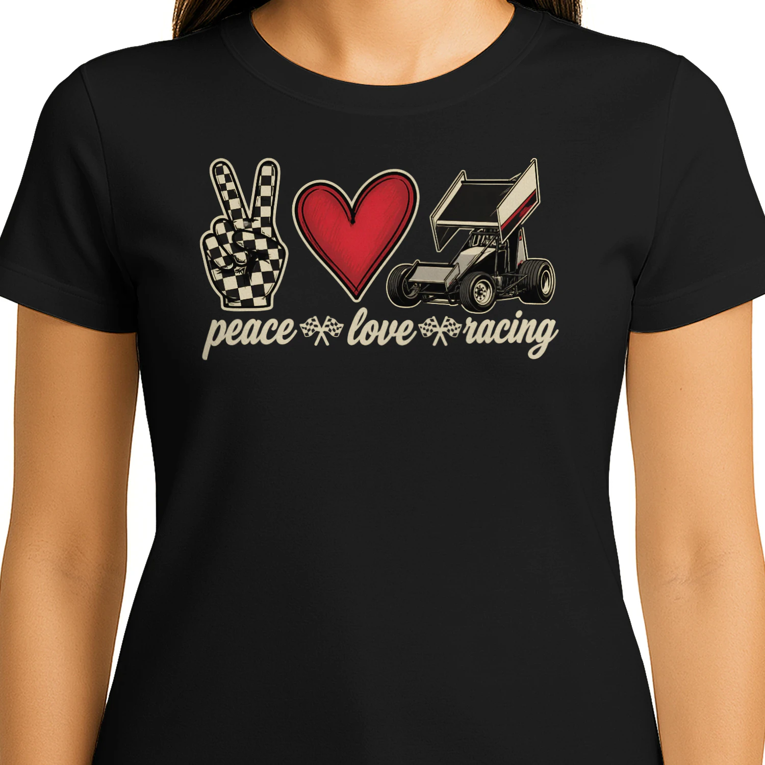 Dirt Track Racing Race Sprint Car Girlfriend Girl Grandma