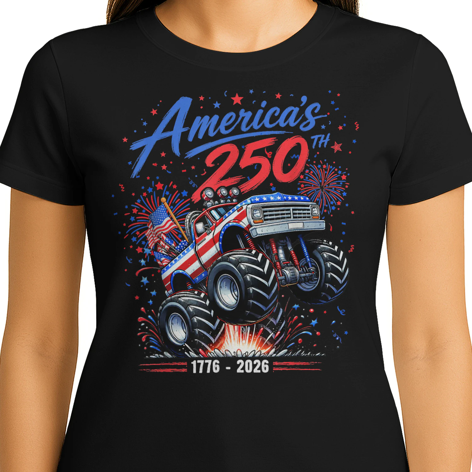 America's 250th 1776 2026 Monster Truck 4th of July
