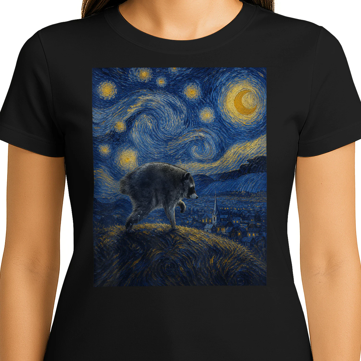 Jimothy Raccoon Starry Night Van Gogh Art Seattle