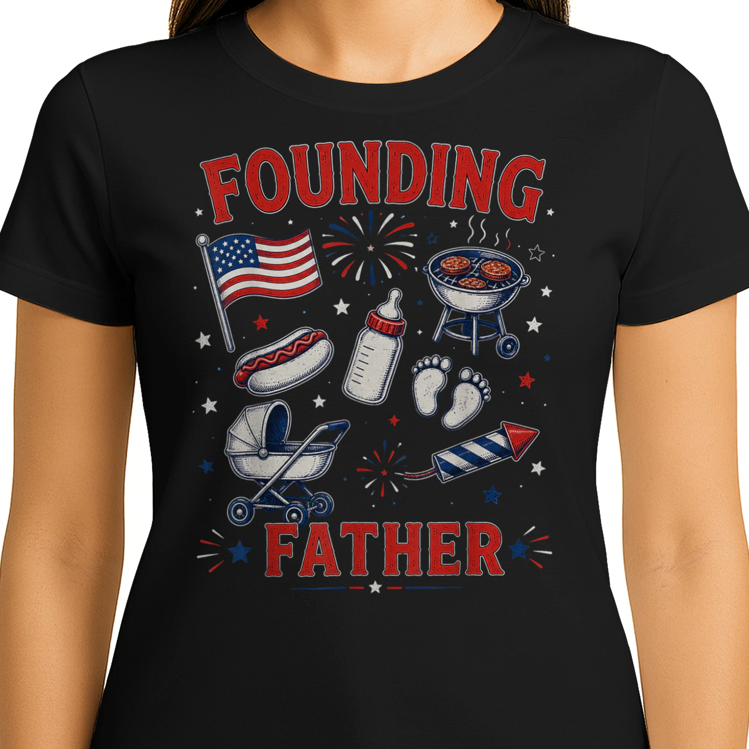 Fathers Day Pregnancy Announcement Baby Founding Fathers