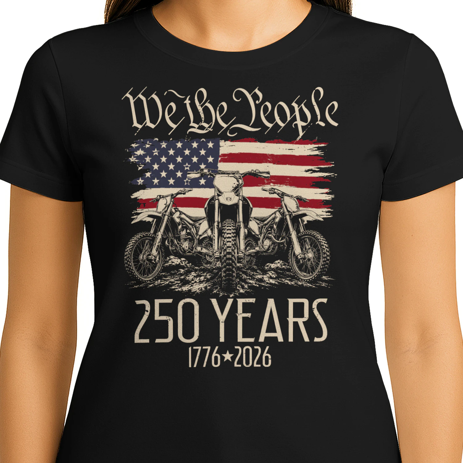 Dirt Bike Motocorss WE The People 250 Years US