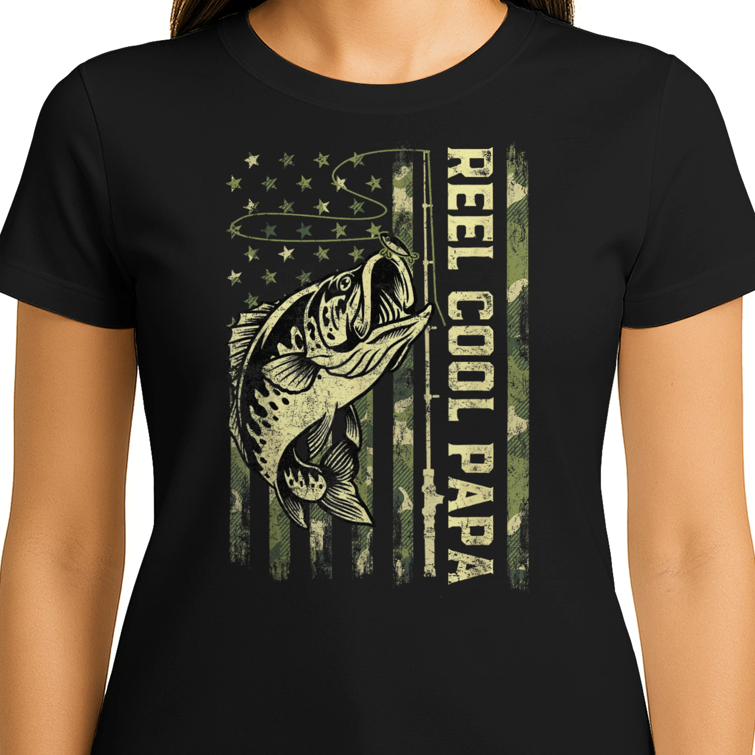 Reel Cool Papa Fisherman Camouflage Father's Day