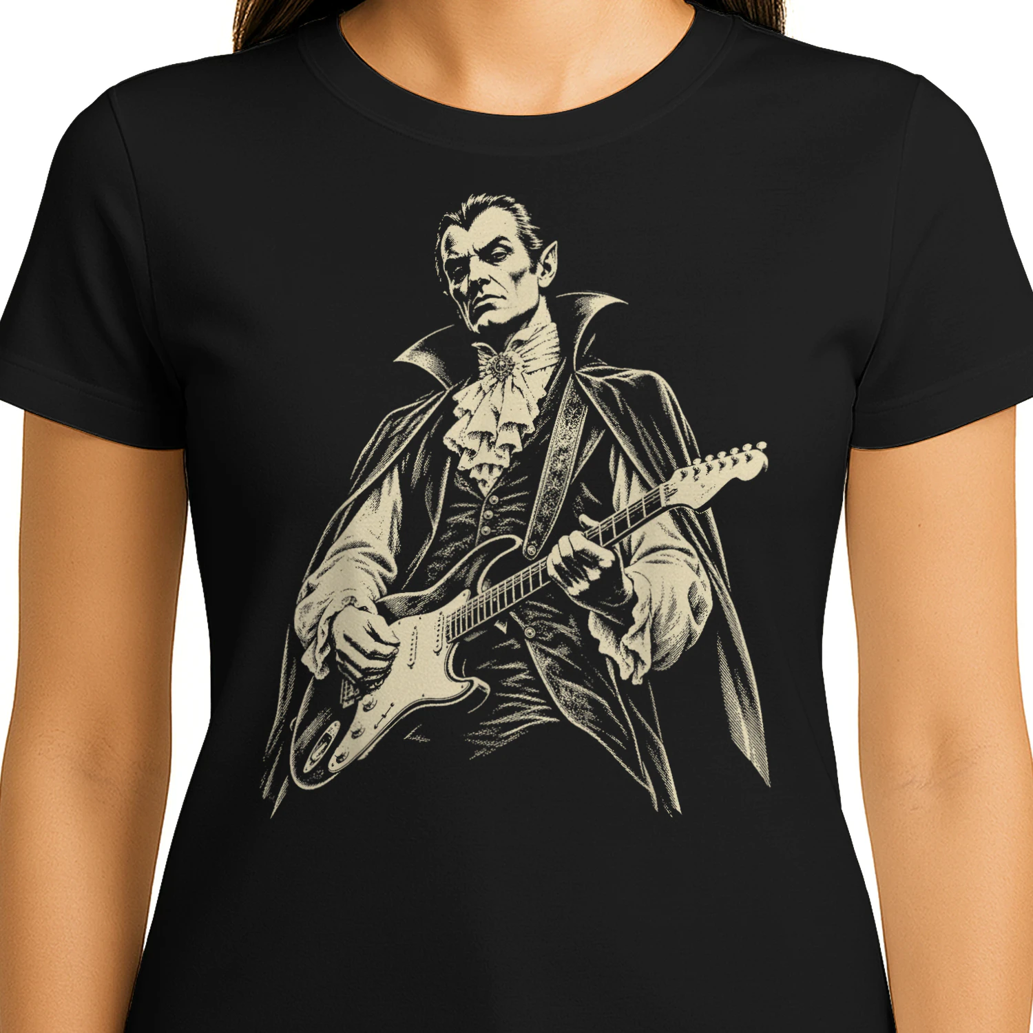 Dracula Vampire Playing Guitar Gothic Halloween
