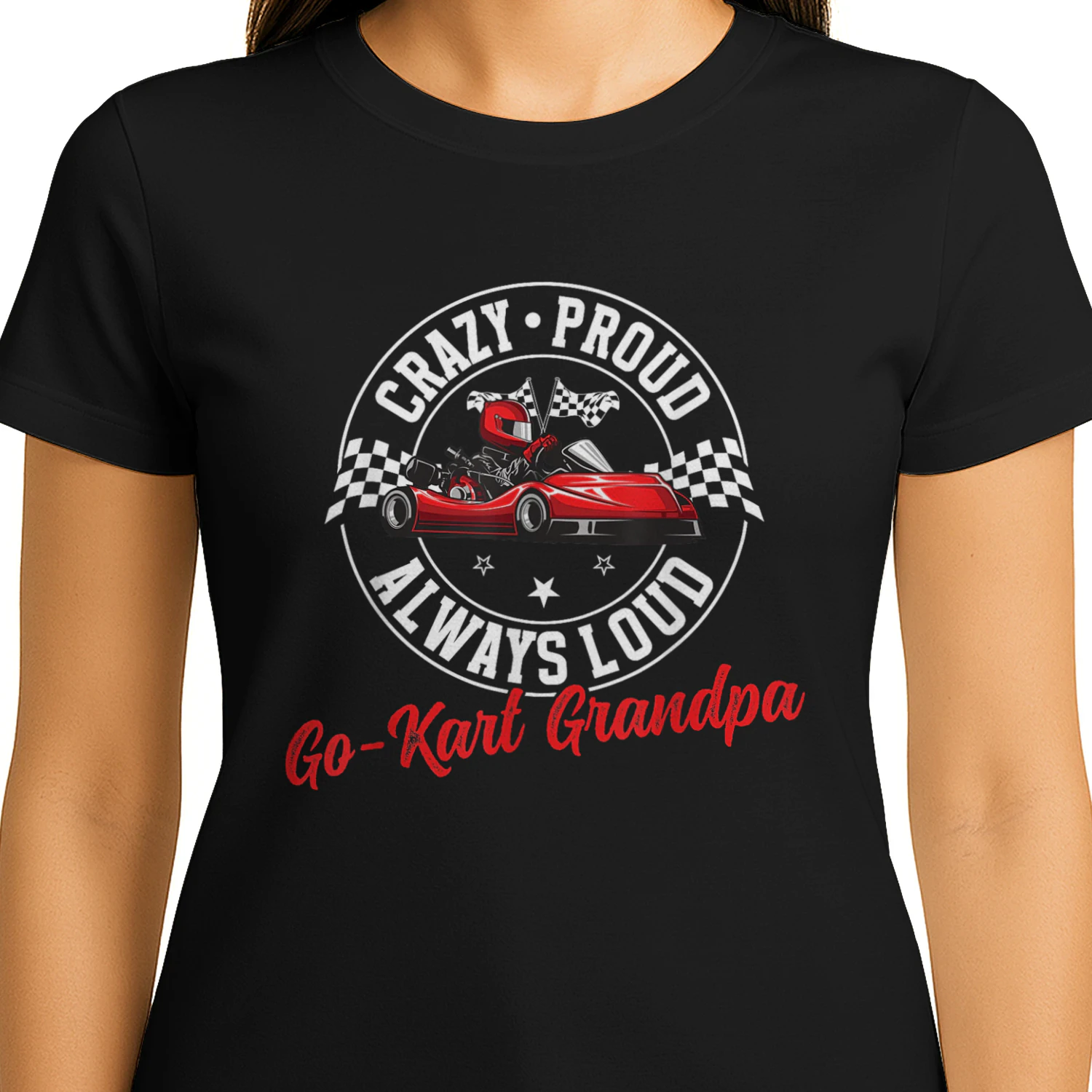 Crazy Proud Go Kart Grandpa Go Kart Racing