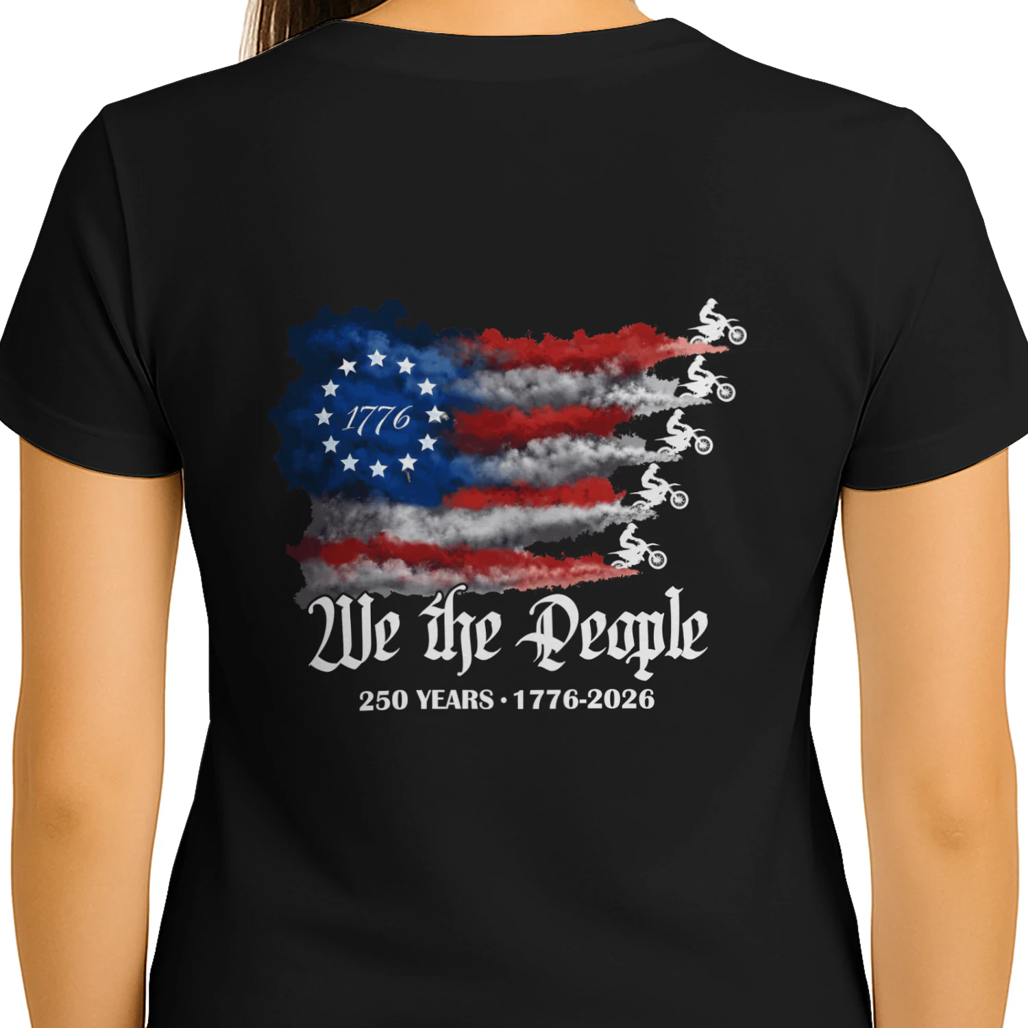 Dirt Bike Motocorss WE The People 250 Years US Flag