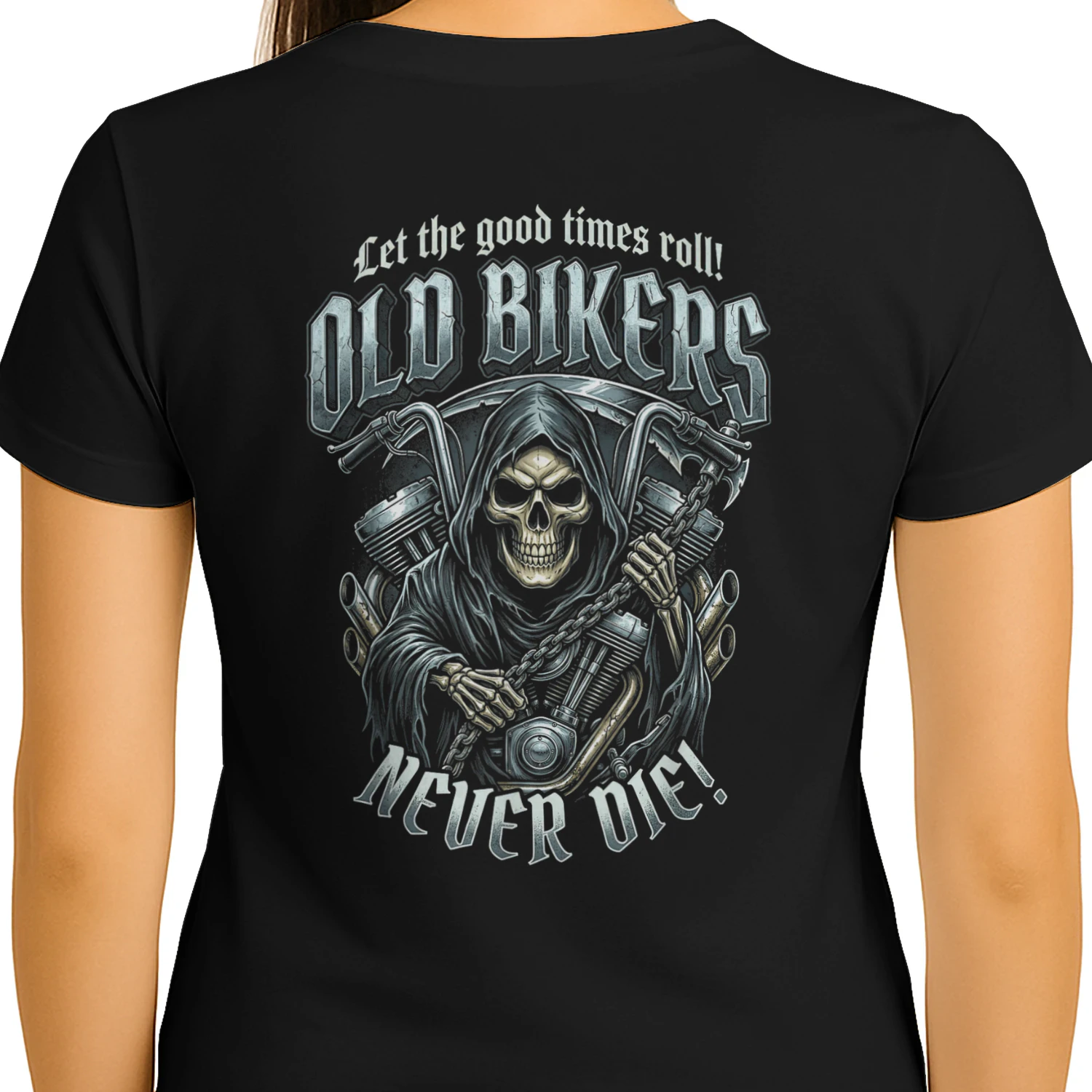Old Bikers Never Die Skeleton Helmet Motorcycle