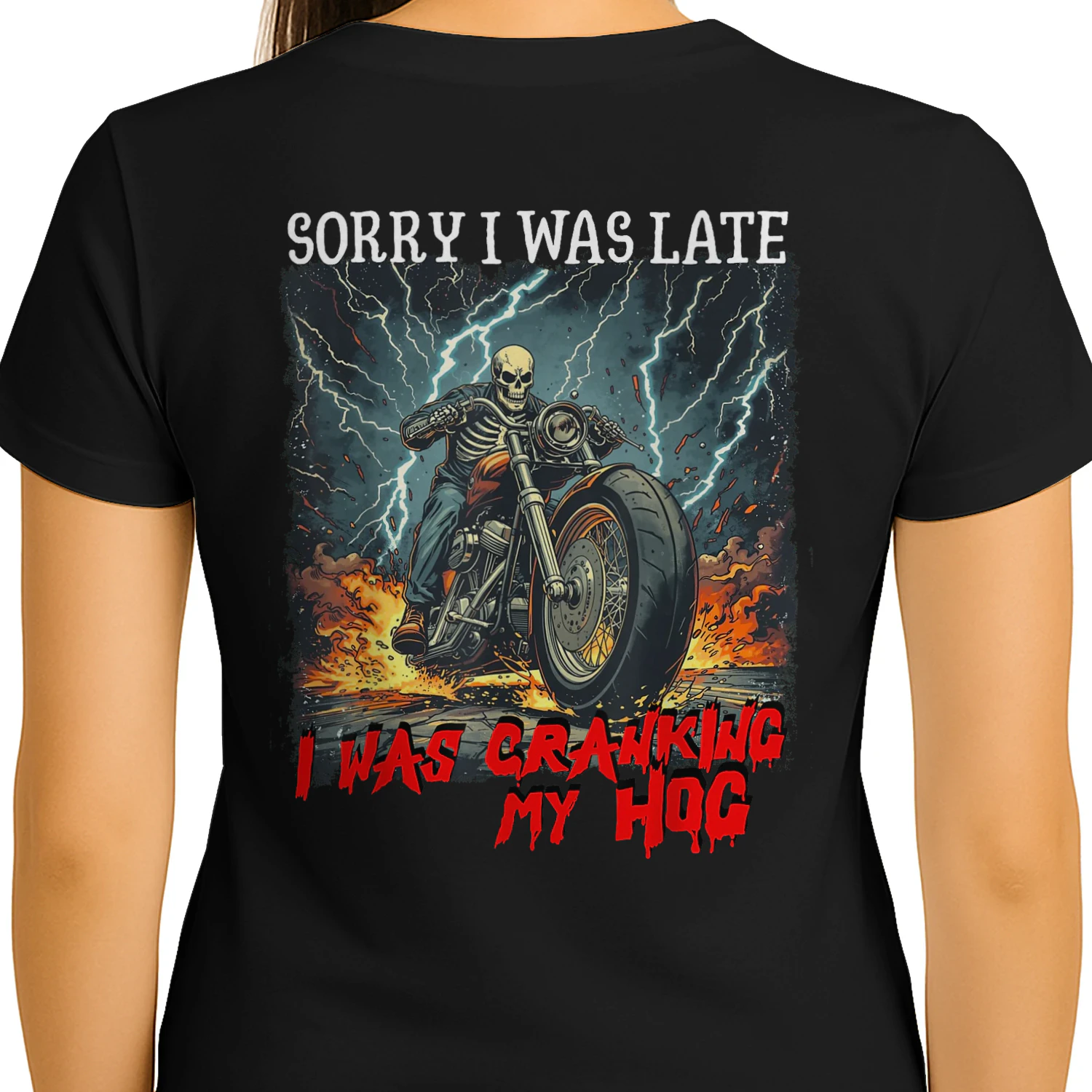 Sorry I was Late I was Cranking My Hog Funny