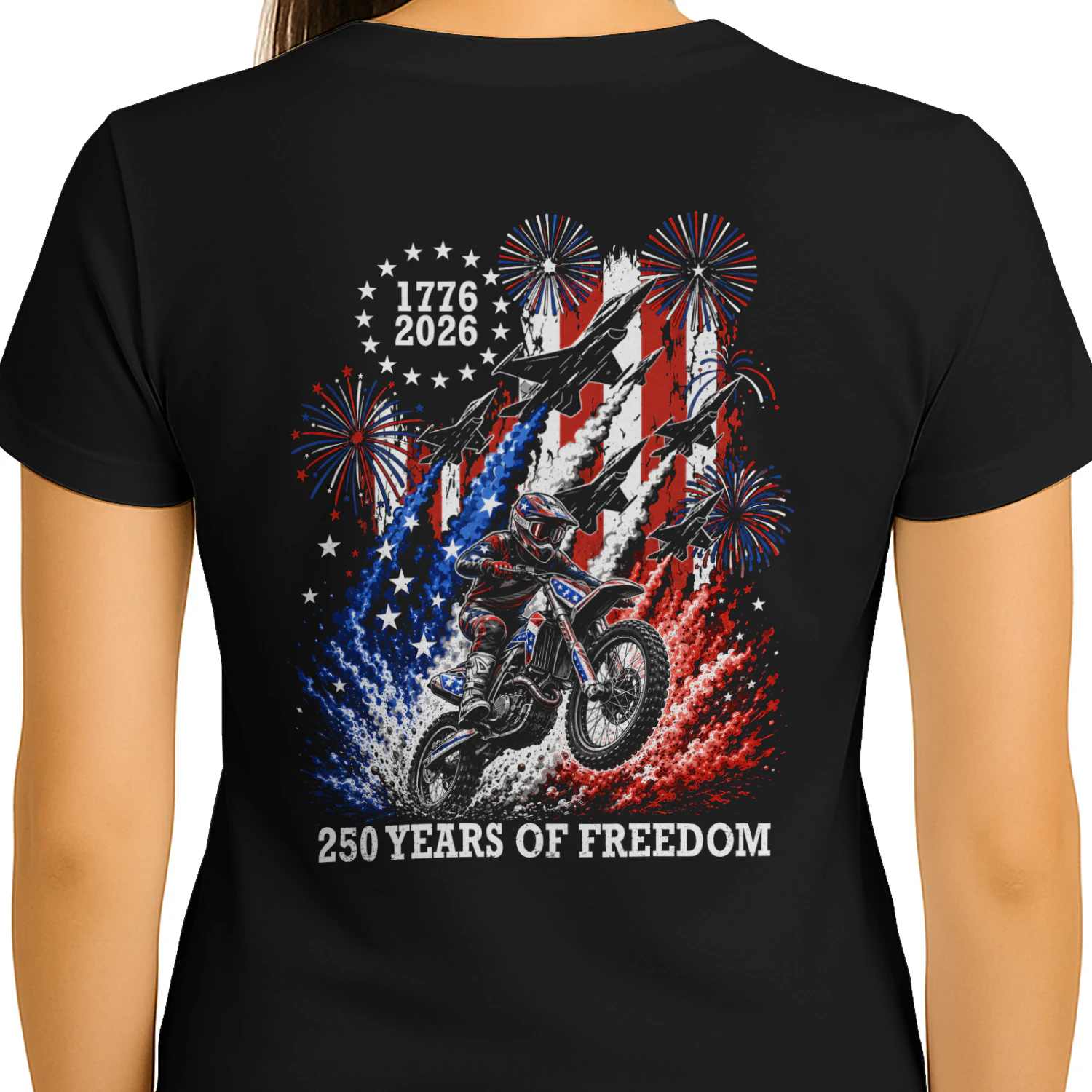 Dirt Bike Motocross 250 Years Of Freedom 1776