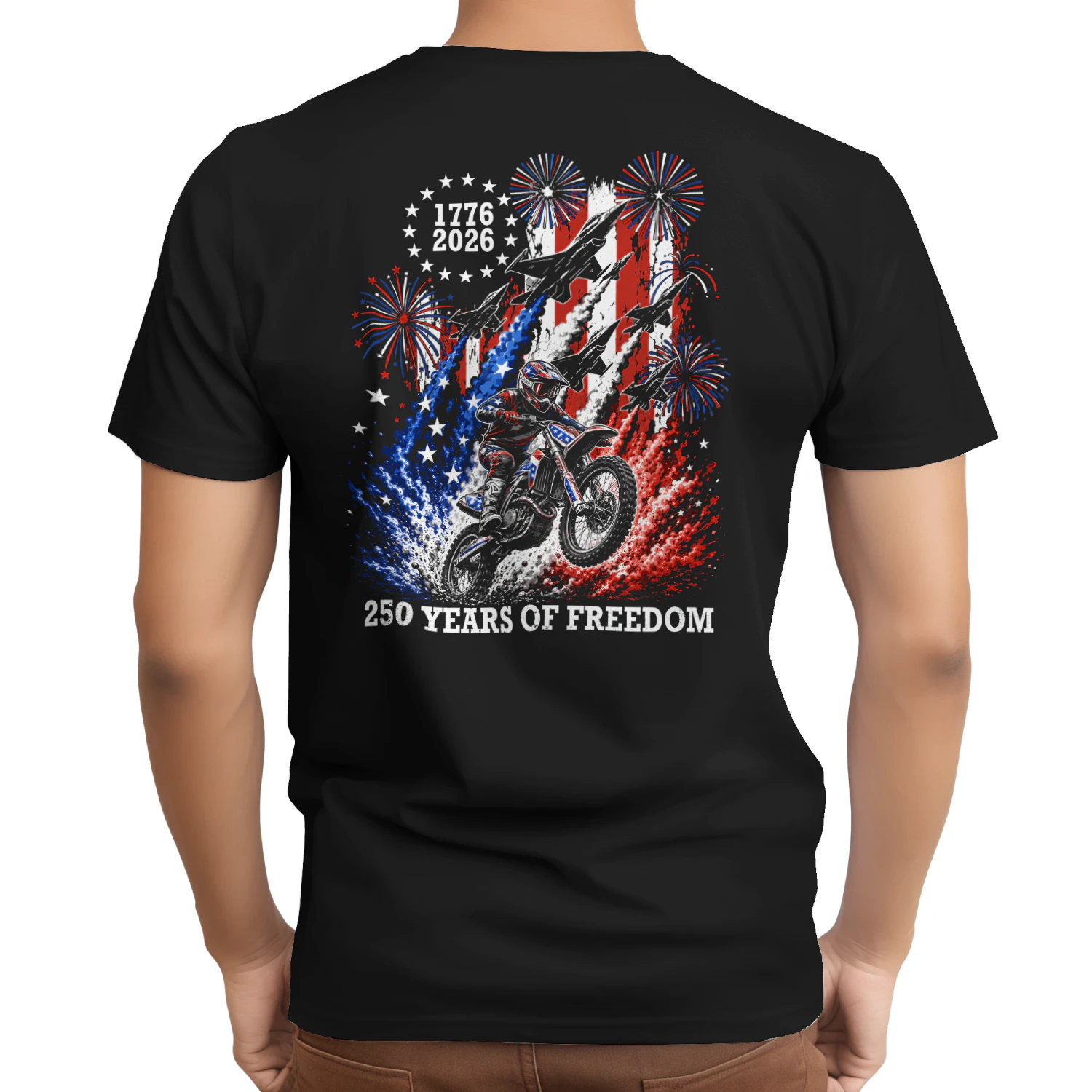 Dirt Bike Motocross 250 Years Of Freedom 1776