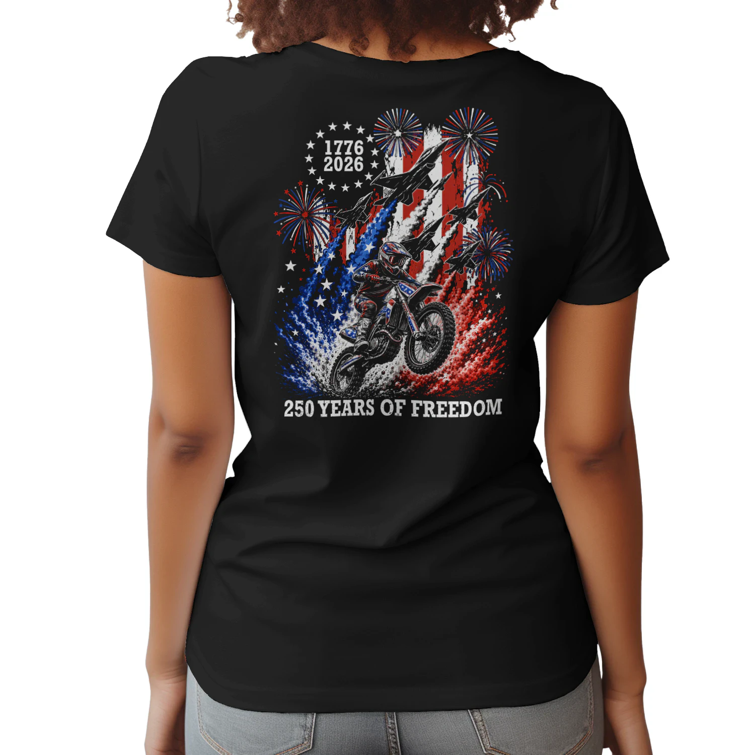 Dirt Bike Motocross 250 Years Of Freedom 1776