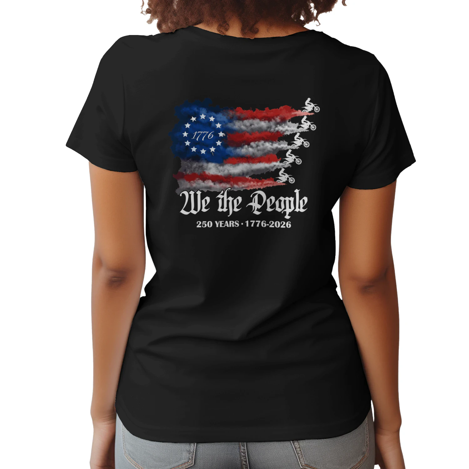 Dirt Bike Motocorss WE The People 250 Years US Flag