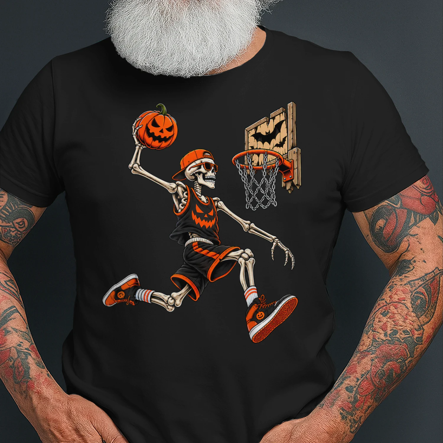 Funny Skeleton Basketball Player Halloween Shirts