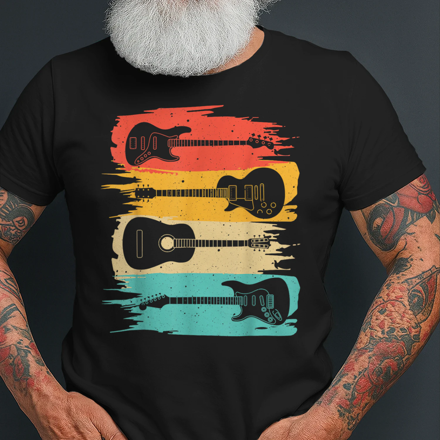 Vintage Guitar Gift for Men Women Music Band Guitarist Stuff